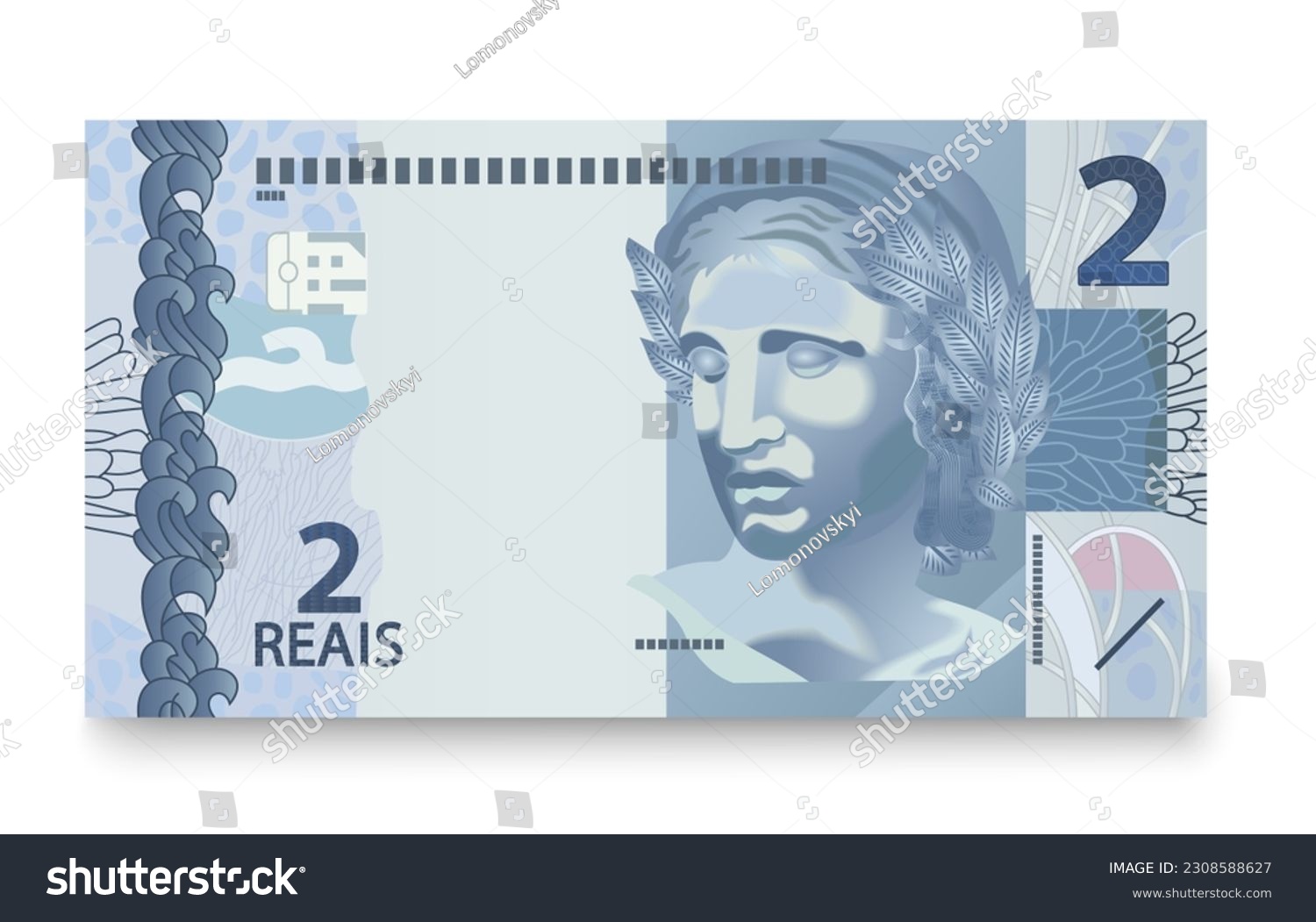 SVG of Banknote of two Brazilian money. Brazilian real. Vector illustration. svg