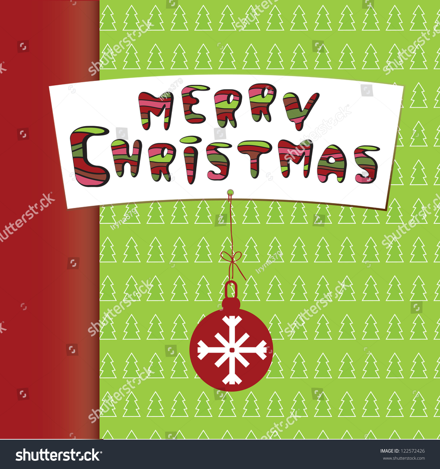 Banner Design Background, Greeting Card. Vector Frame./ Merry Christmas. - 122572426 : Shutterstock