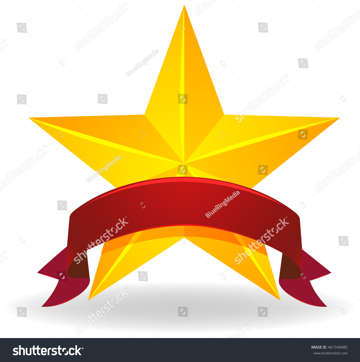 Banner Design Golden Star Illustration Stock Vector Royalty Free