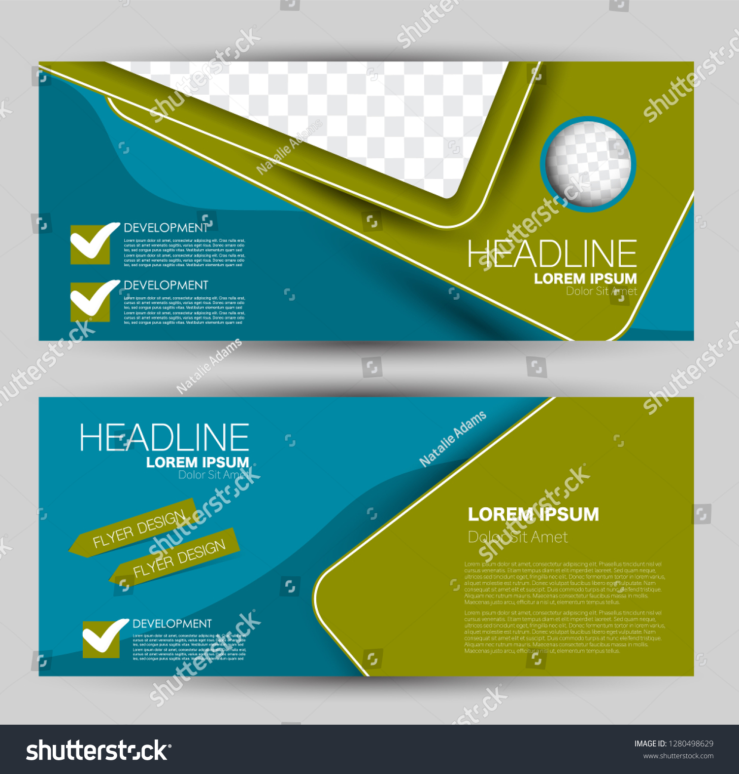 Banner Advertisement Flyer Design Web Template Stock Vector Royalty Free