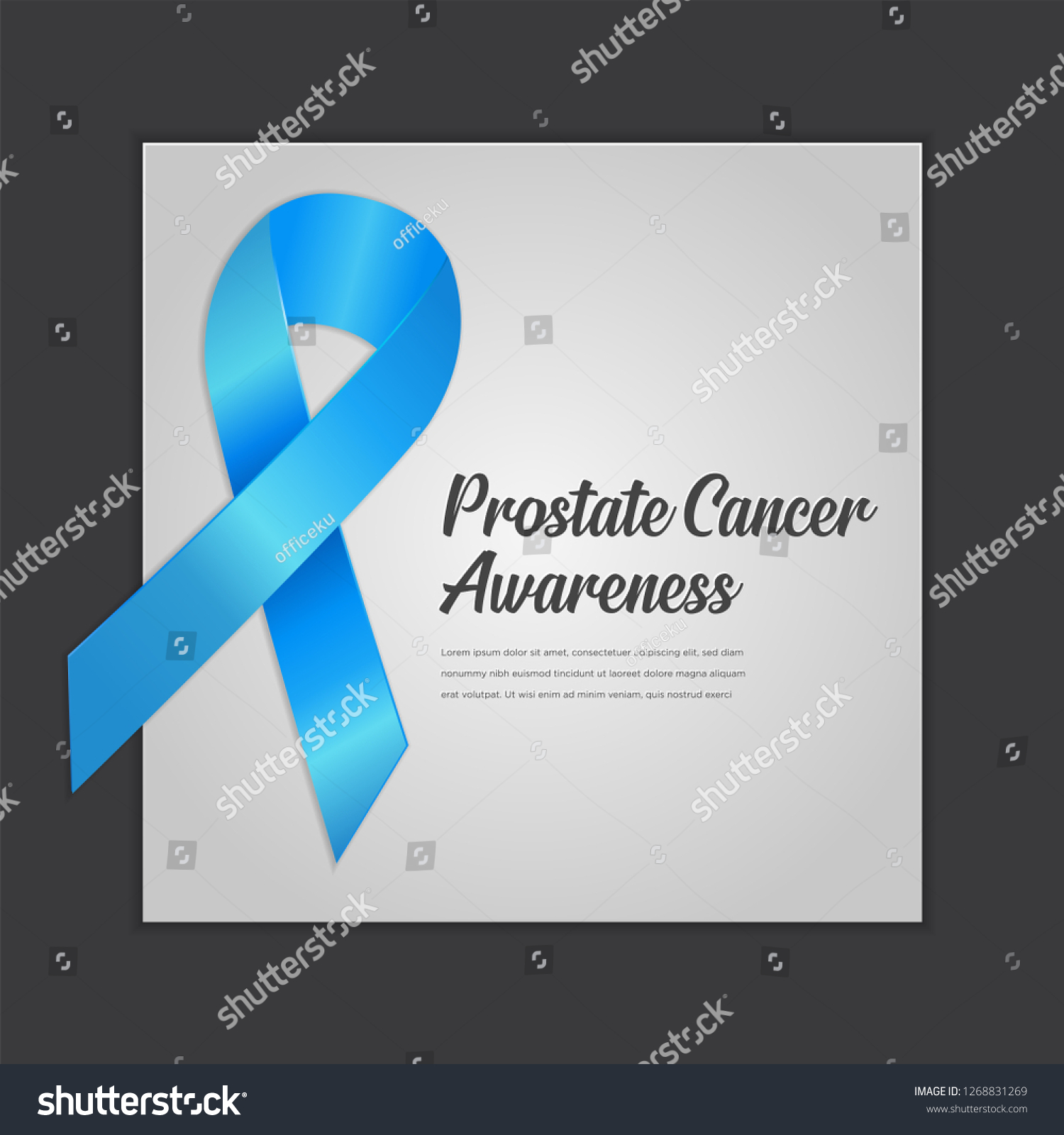 Banner Prostate Cancer Awareness Month Nowember Stock Vector Royalty Free 1268831269