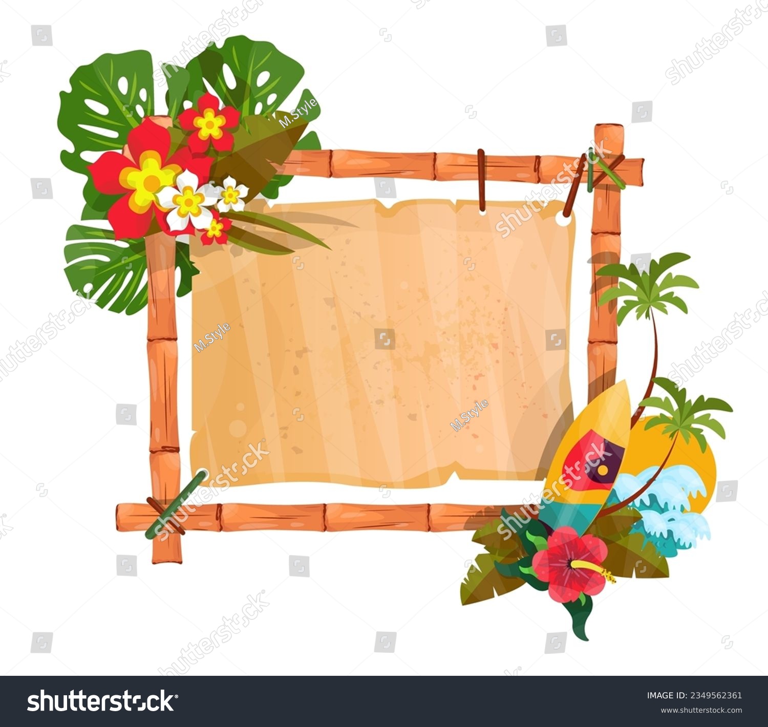 SVG of Banner for welcome to exotic countries, tropical paradises, beaches and sea resorts. svg
