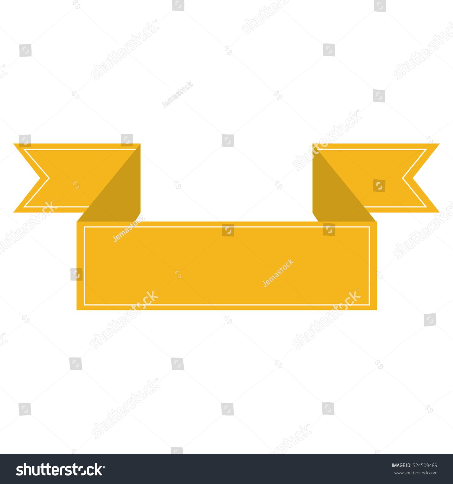 Banner Ribbon Yellow Graphic Stock Vector (Royalty Free) 524509489 ...