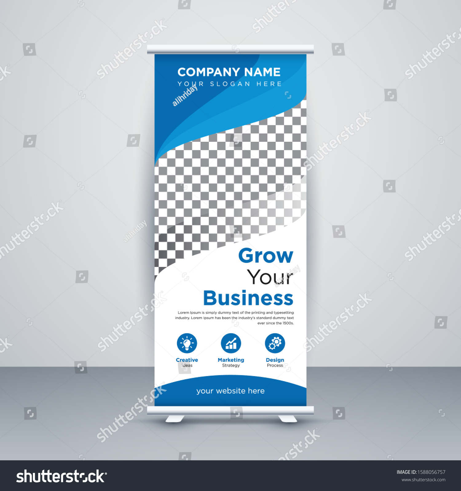 Banner Rollup Design Business Concept Graphic Stock Vector Royalty Free