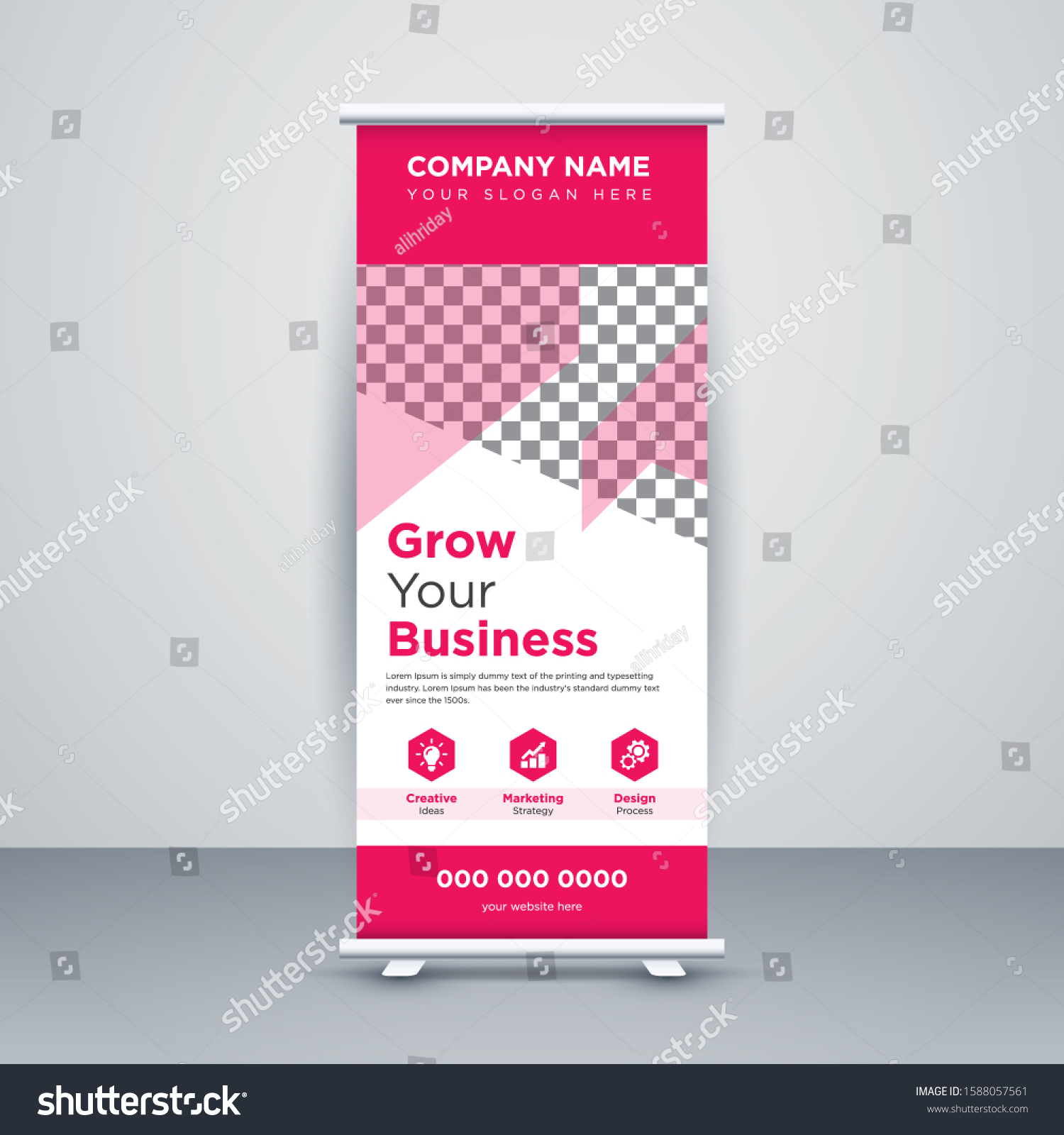 Banner Rollup Design Business Concept Graphic Stock Vector Royalty Free