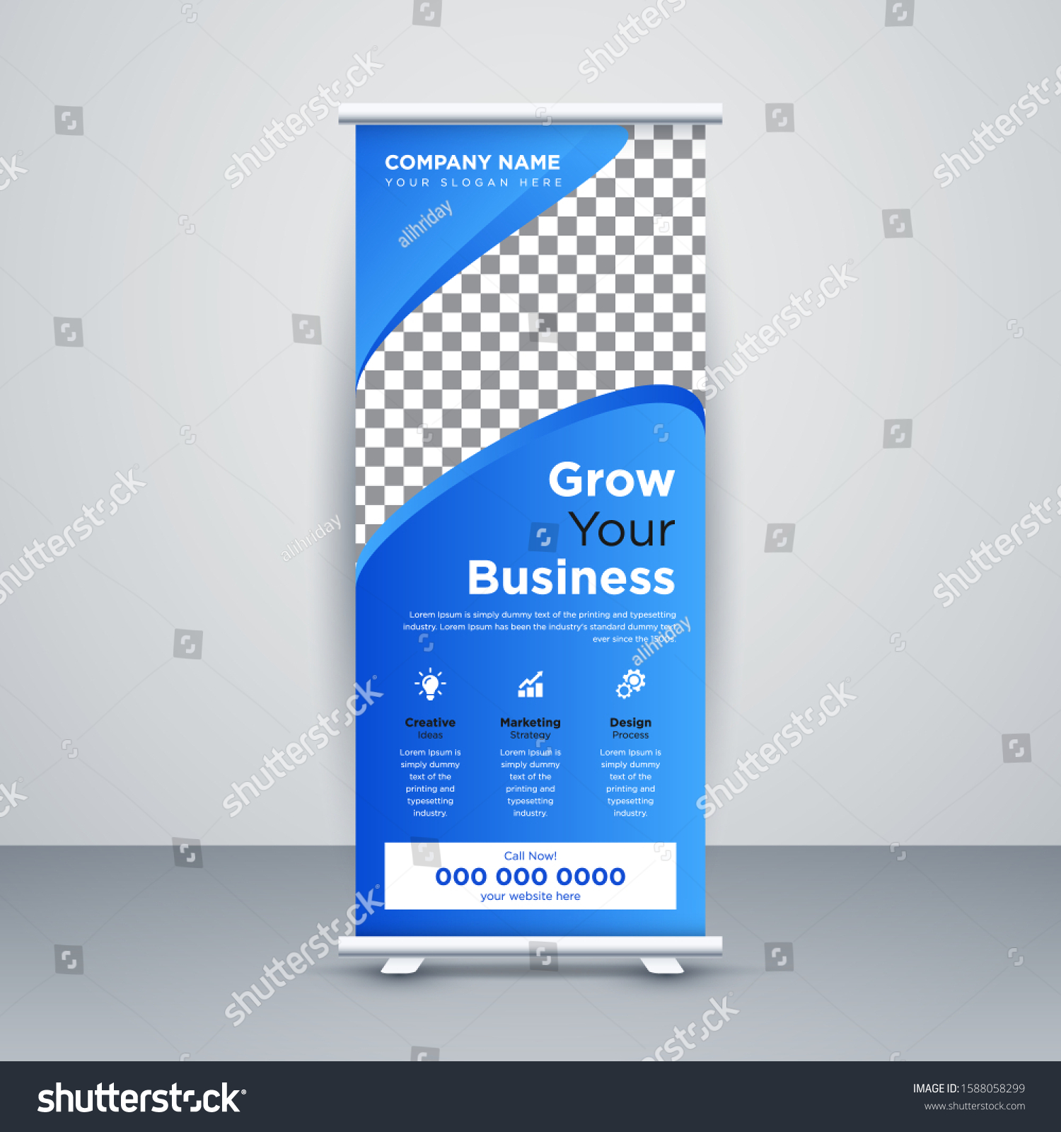 Banner Rollup Design Business Concept Graphic Stock Vector Royalty Free