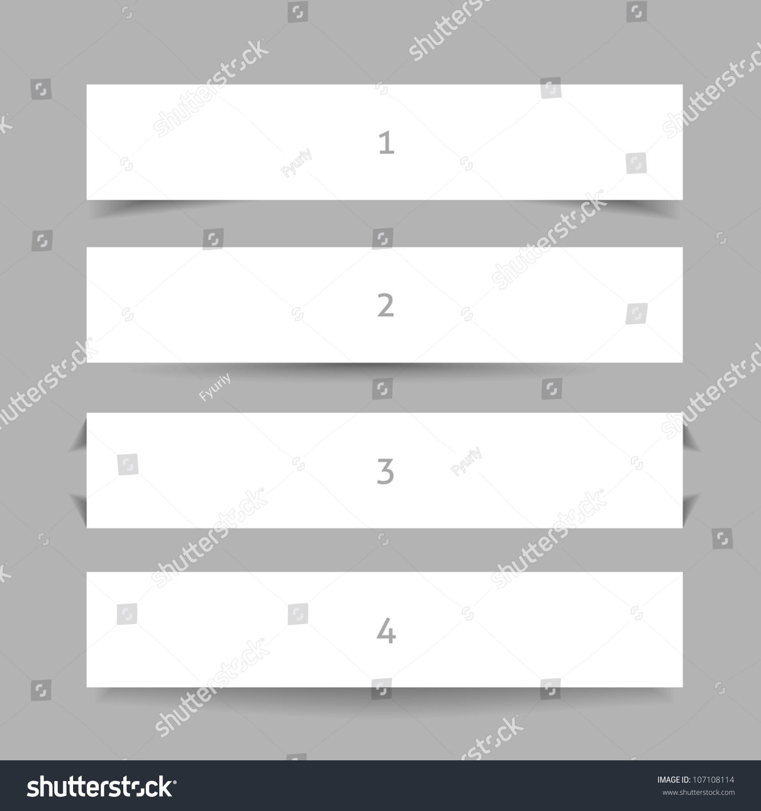 Banner Shadow. Set Of Banners With Different Shadows. Stock Vector ...