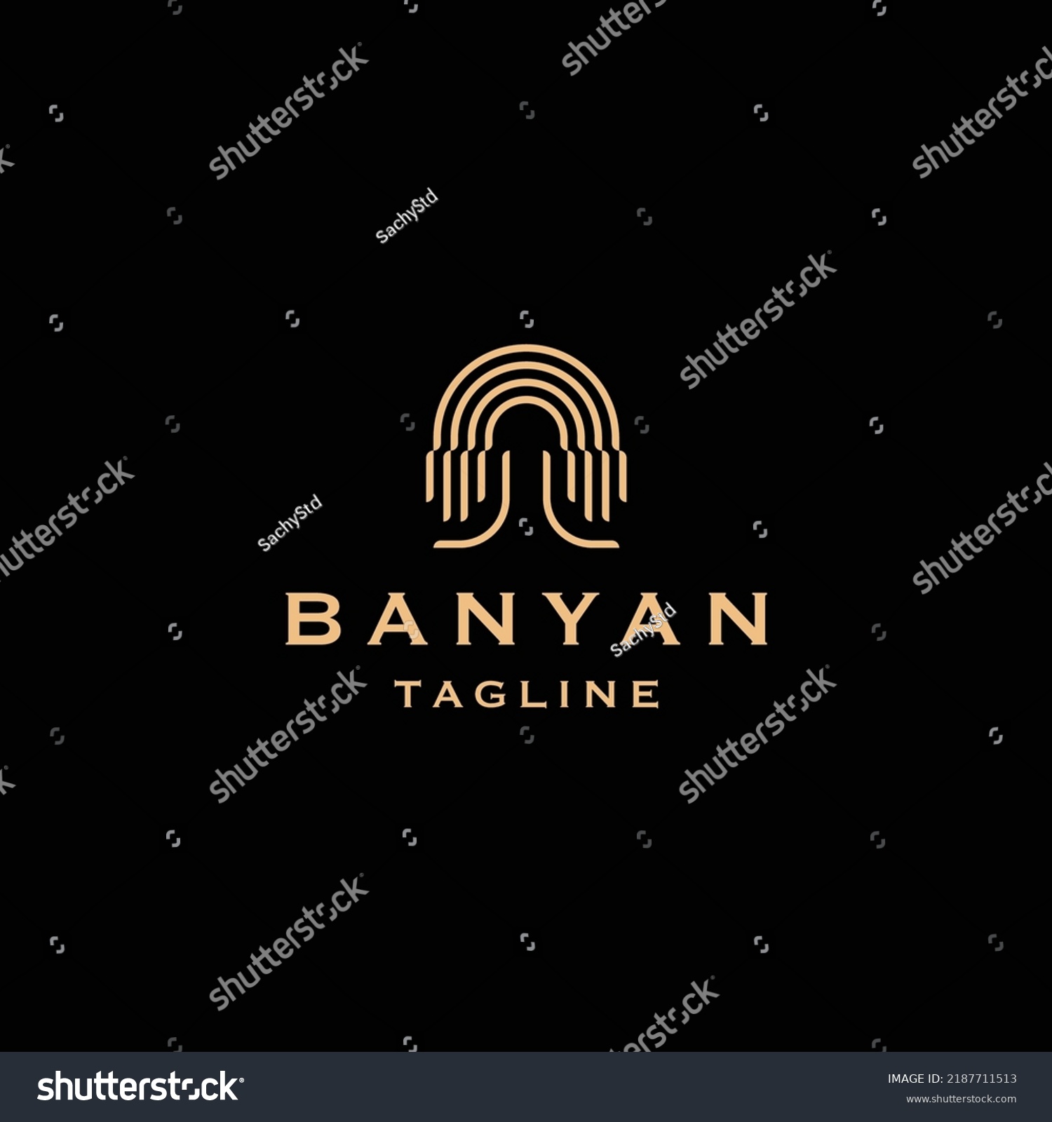 SVG of Banyan tree logo icon design template flat vector illustration svg