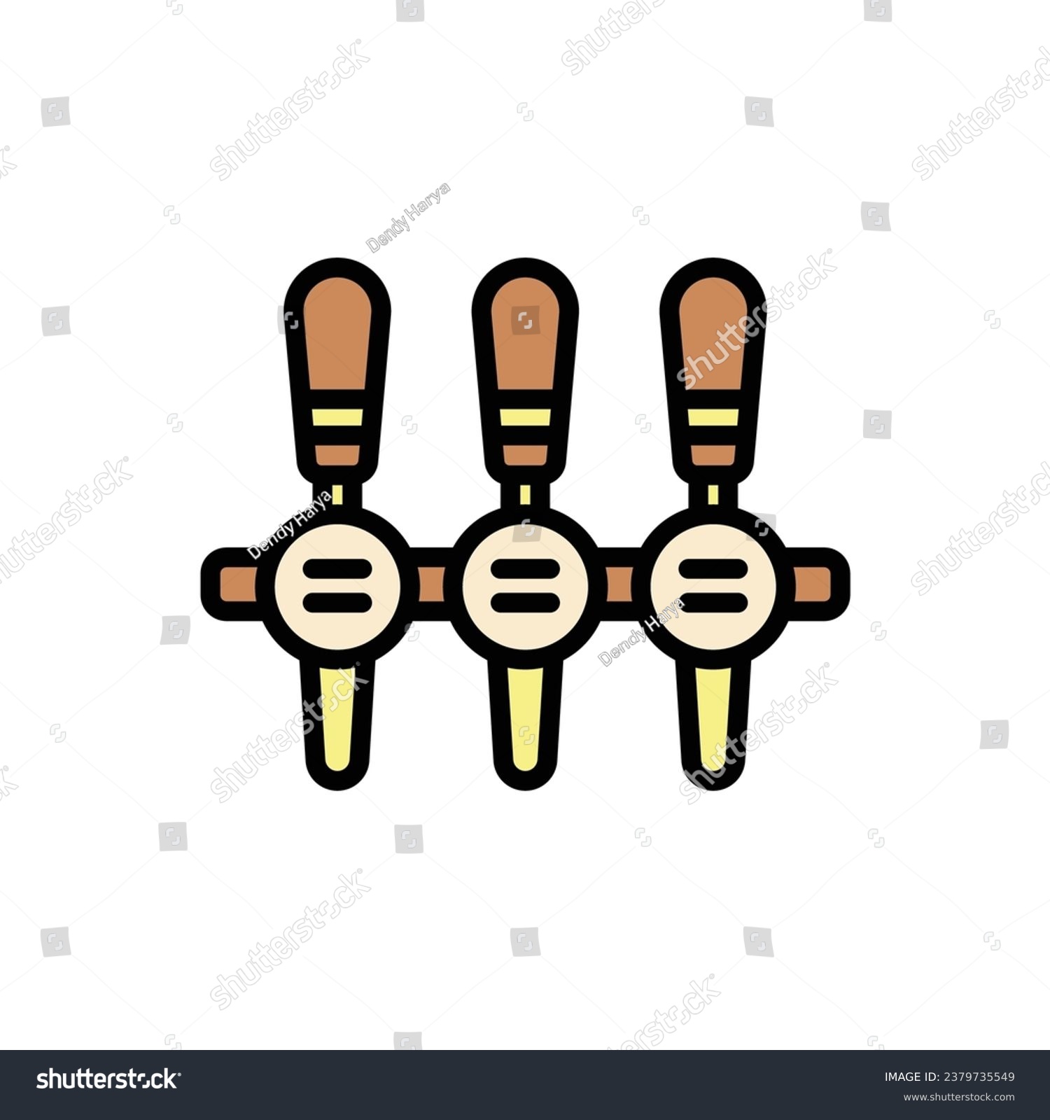 beer tap icon, brown and yellow clip art preview