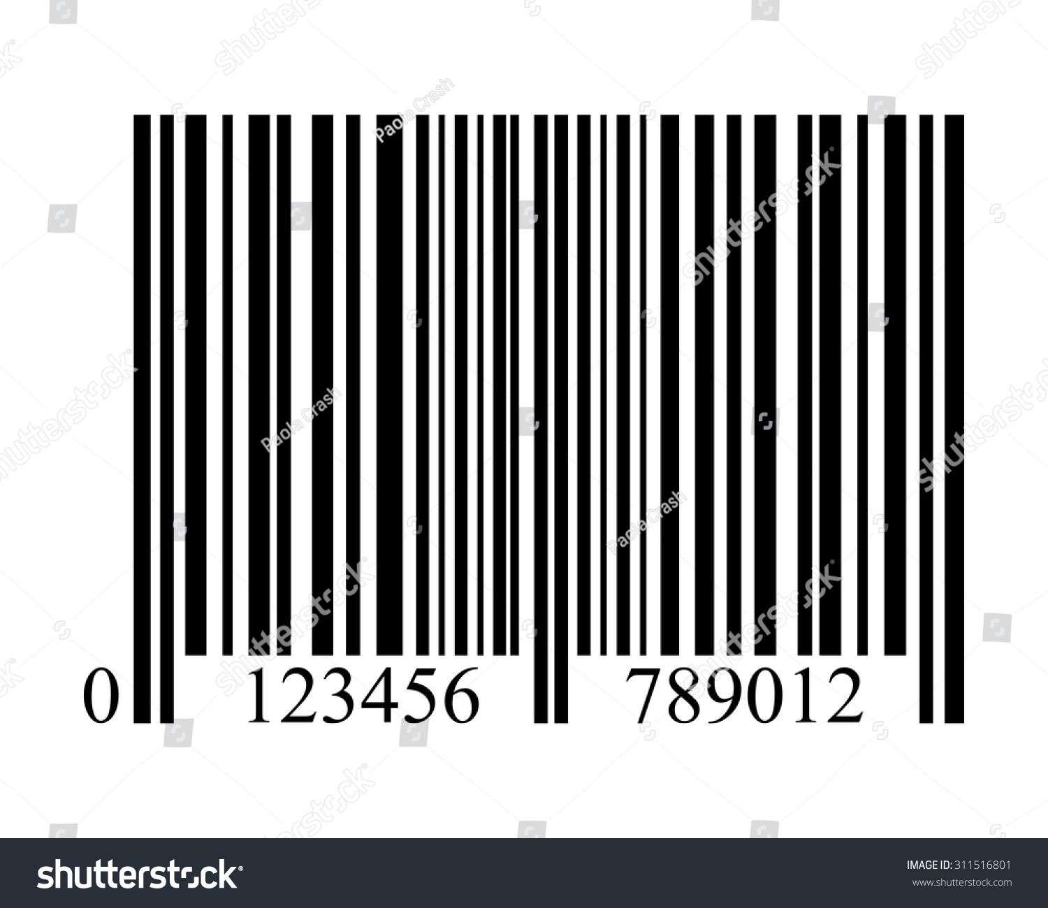 Bar Code On A White Background Isolated Stock Vector Illustration ...