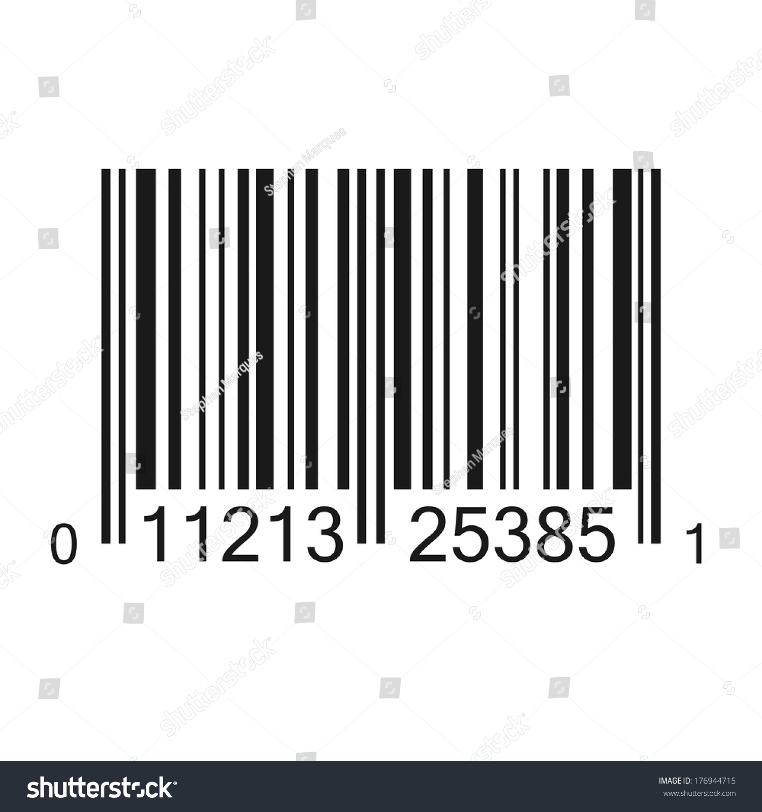 Bar Code Vector Illustration Isolated - 176944715 : Shutterstock