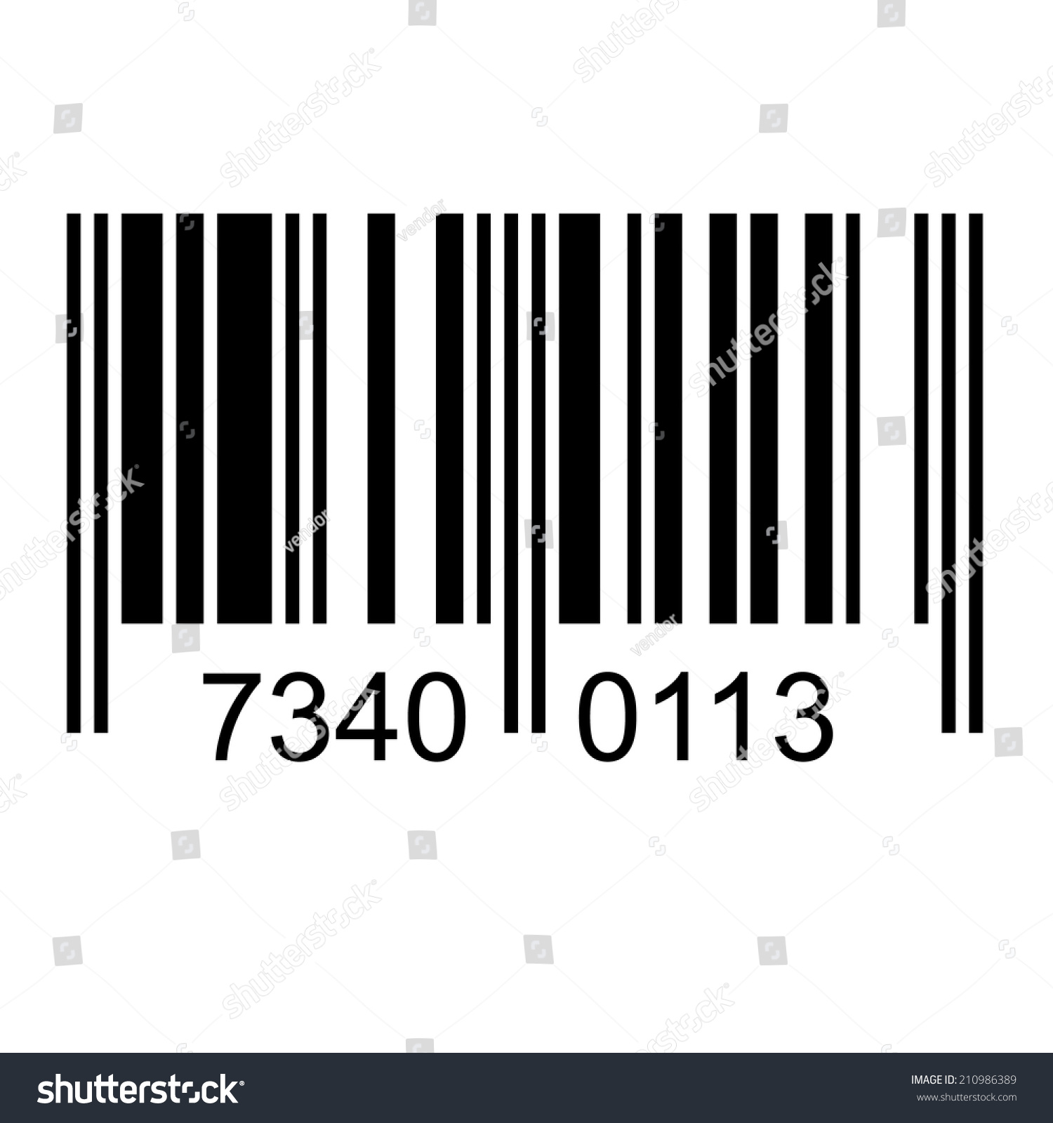 Bar Code Fake Numbers Stock Vector (Royalty Free) 210986389 | Shutterstock