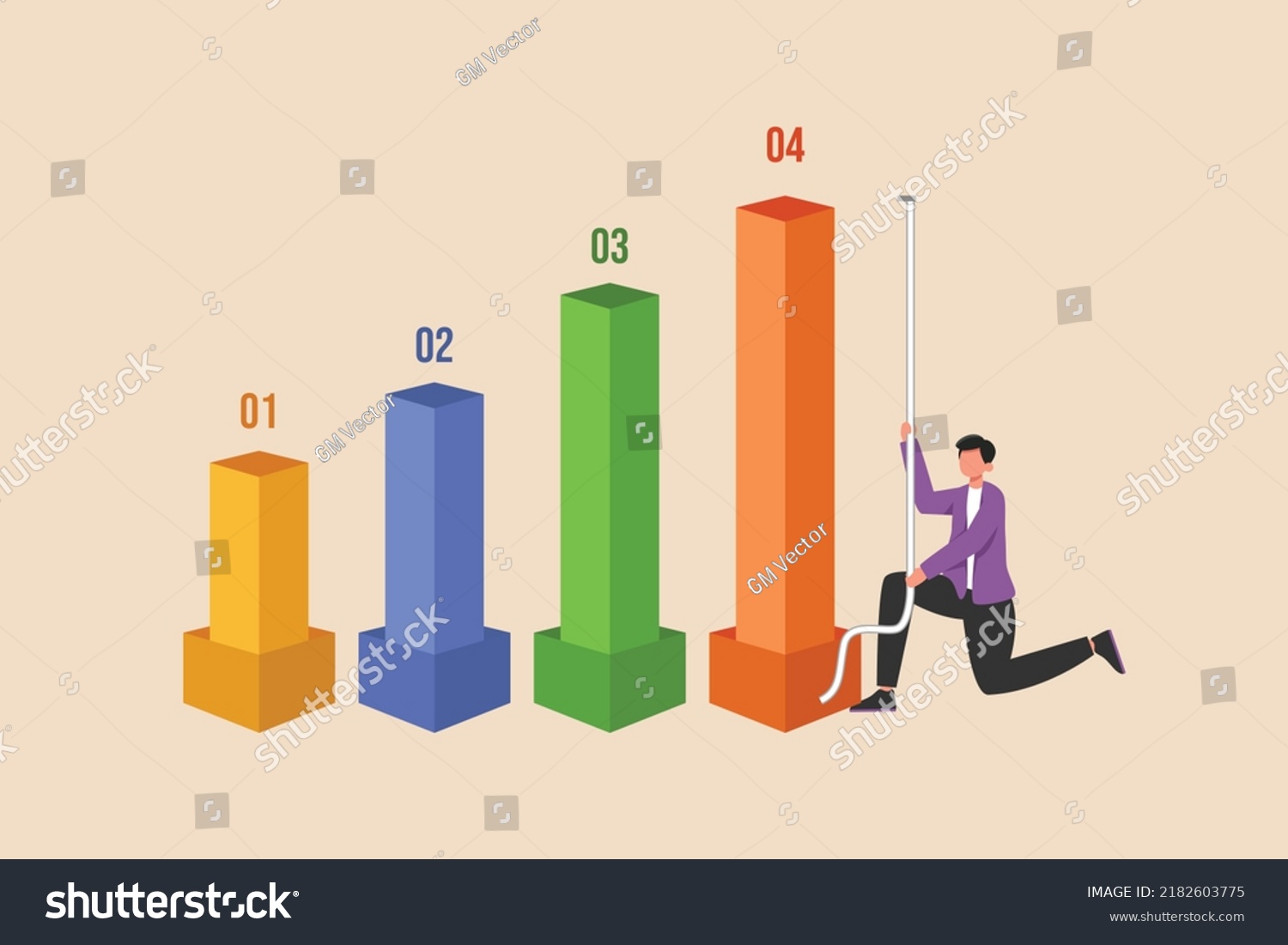 Bar Measurement Number Scale Color Coded Stock Vector (Royalty Free