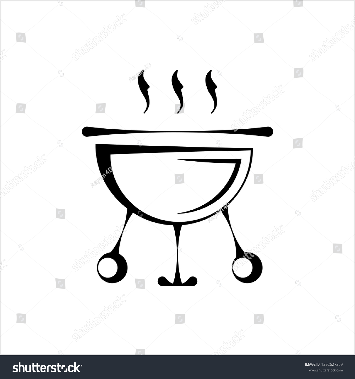 Barbecue Icon Food Grill Vector Art Stock Vector (Royalty Free ...