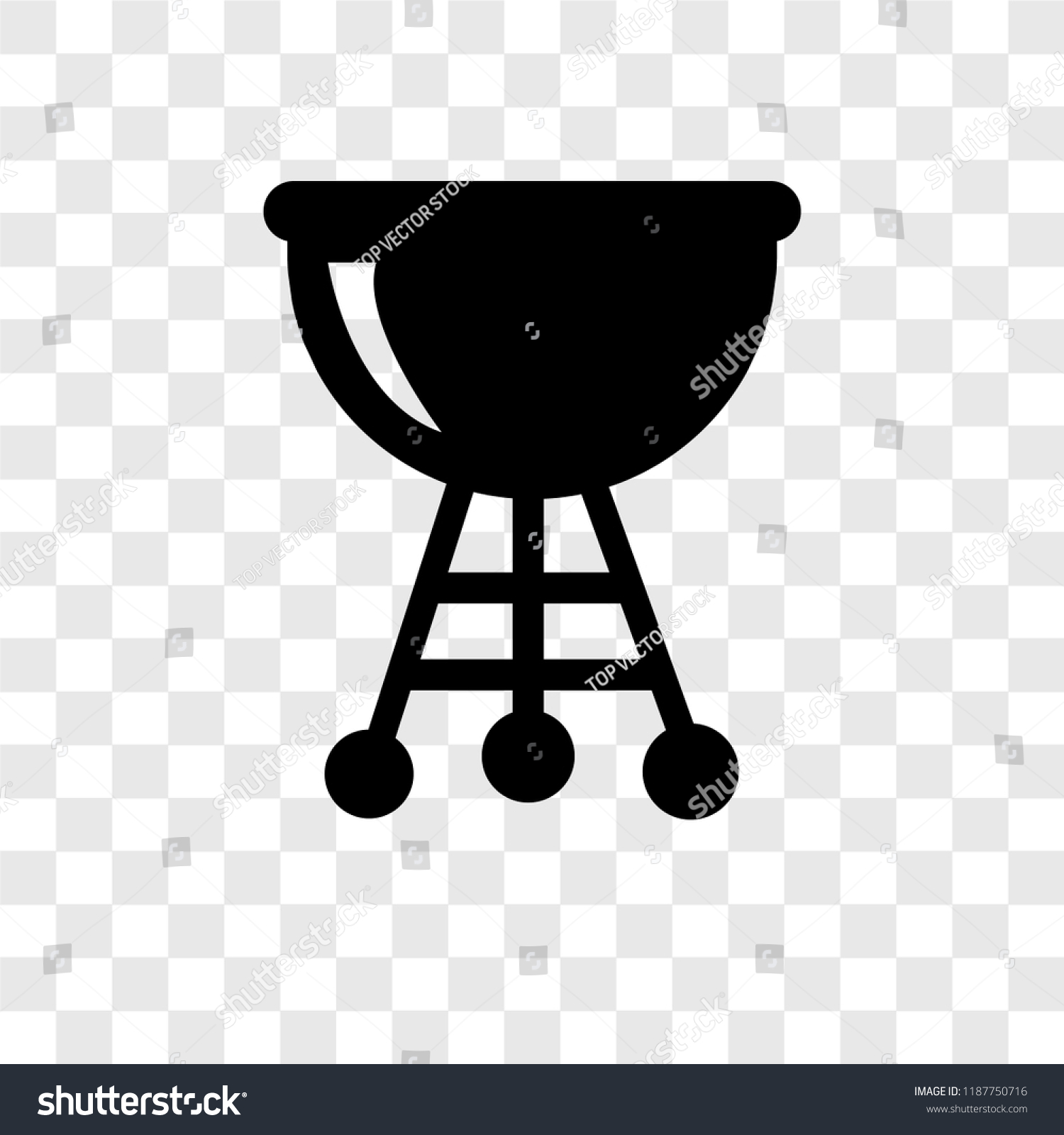 SVG of Barbecue vector icon isolated on transparent background, Barbecue transparency logo concept svg