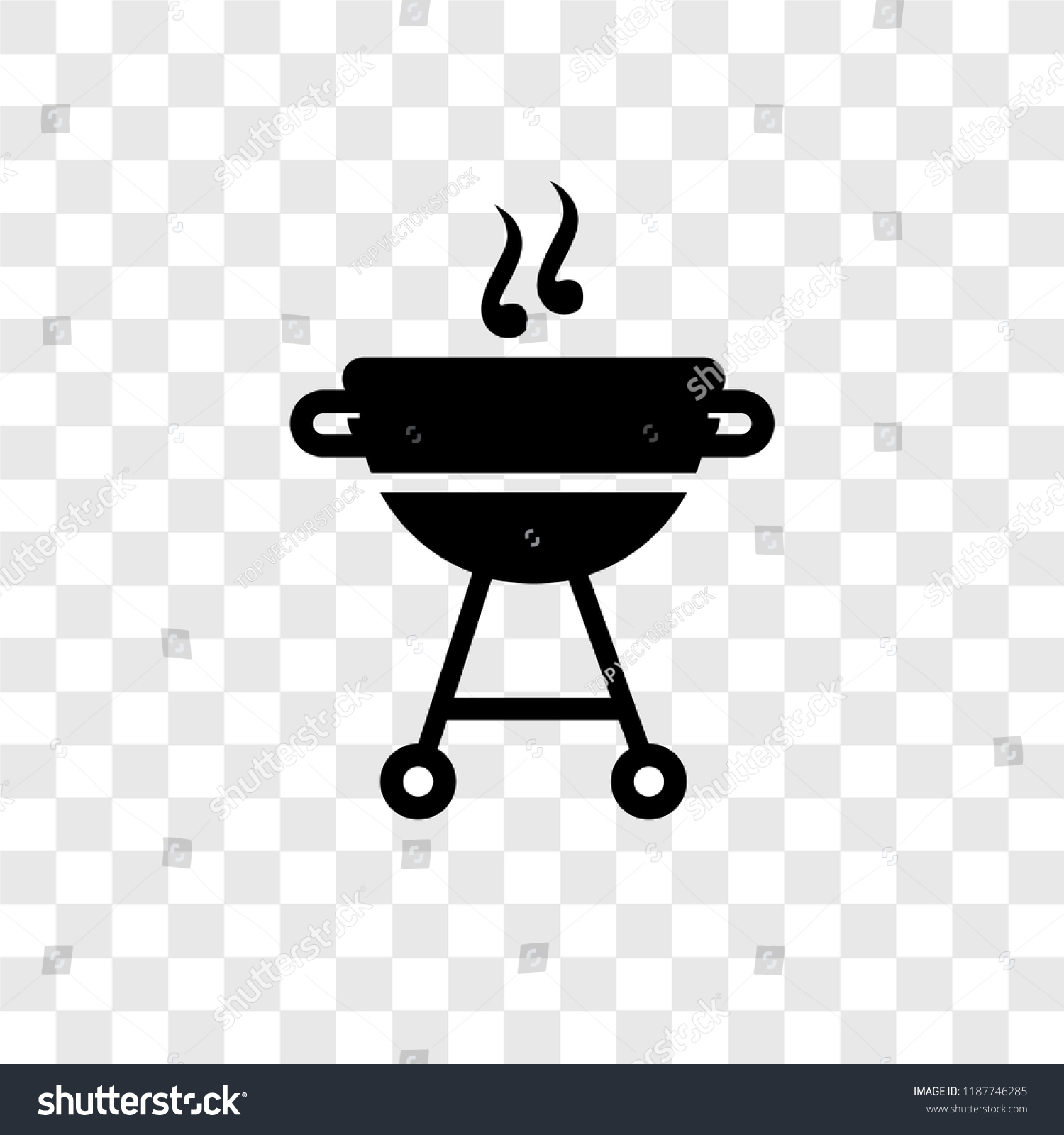 SVG of Barbecue with Wheels vector icon isolated on transparent background, Barbecue with Wheels transparency logo concept svg