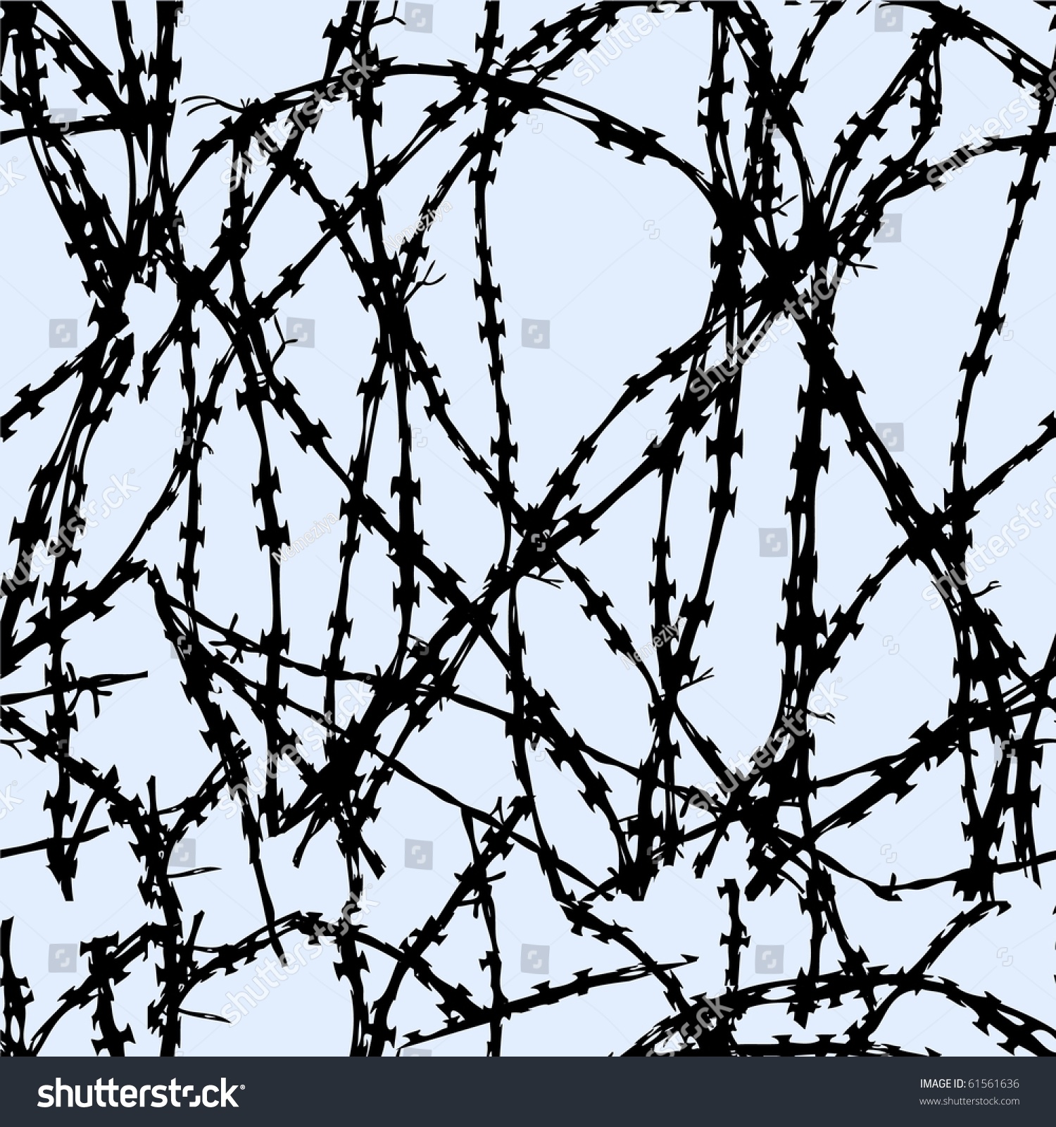 Barbed Wire Seamless Textures.Vector Illustration. - 61561636 ...