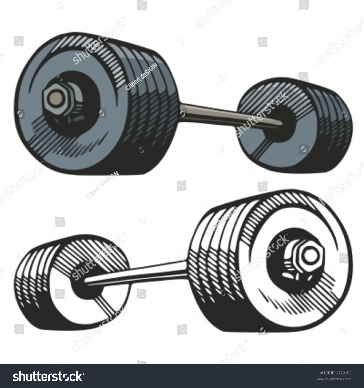 Barbell Vector Illustration Stock Vector 1722265 Shutterstock