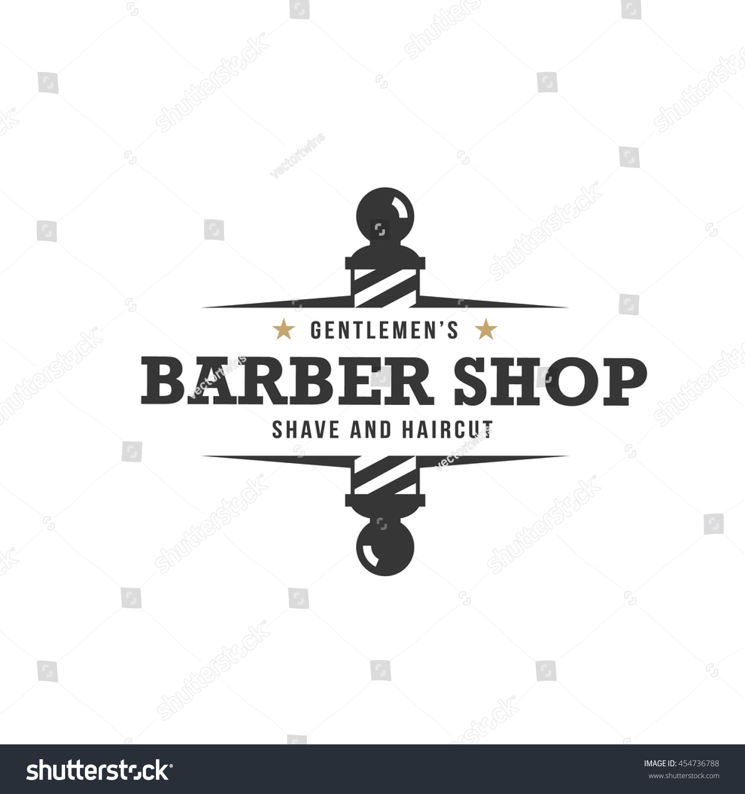 Barber Shop Logo Stock Vector (Royalty Free) 454736788