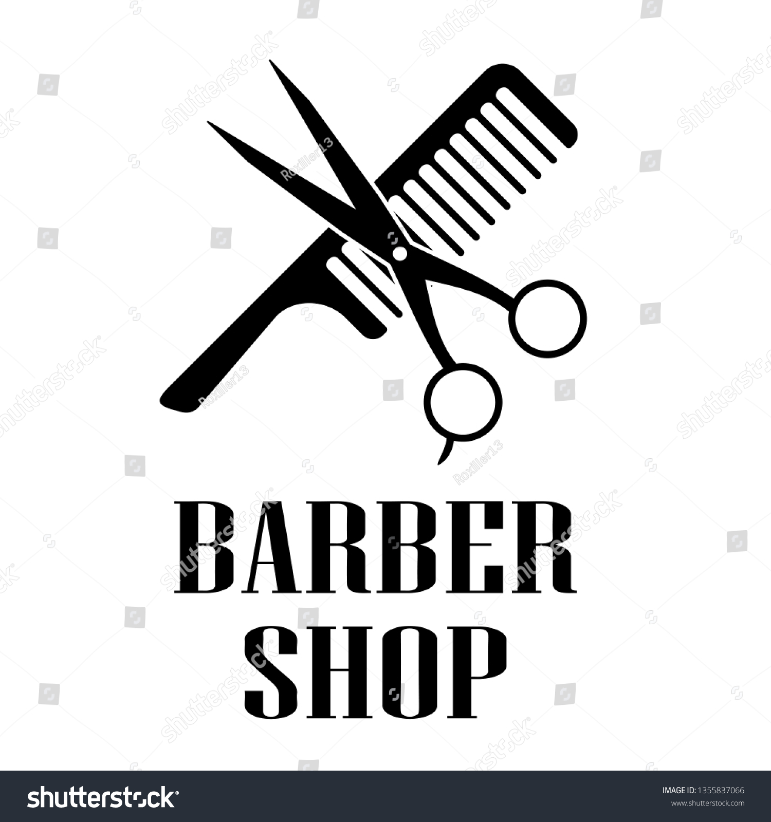 Barber Shop Vector Stock Vector (Royalty Free) 1355837066 | Shutterstock