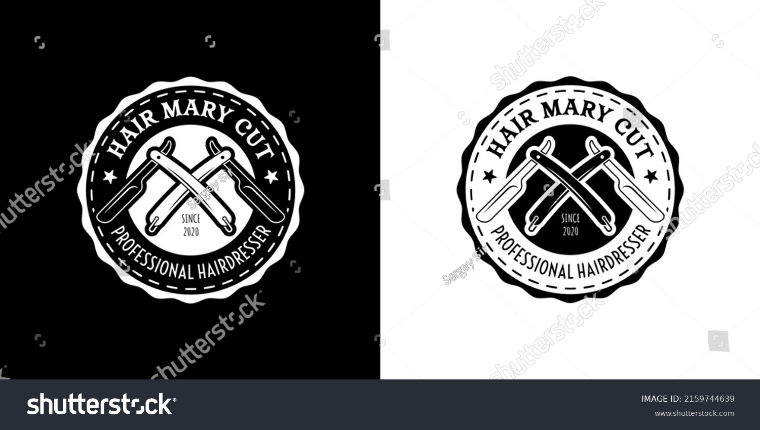 Barbershop Logo Haircut Master Logo Stock Vector (Royalty Free ...