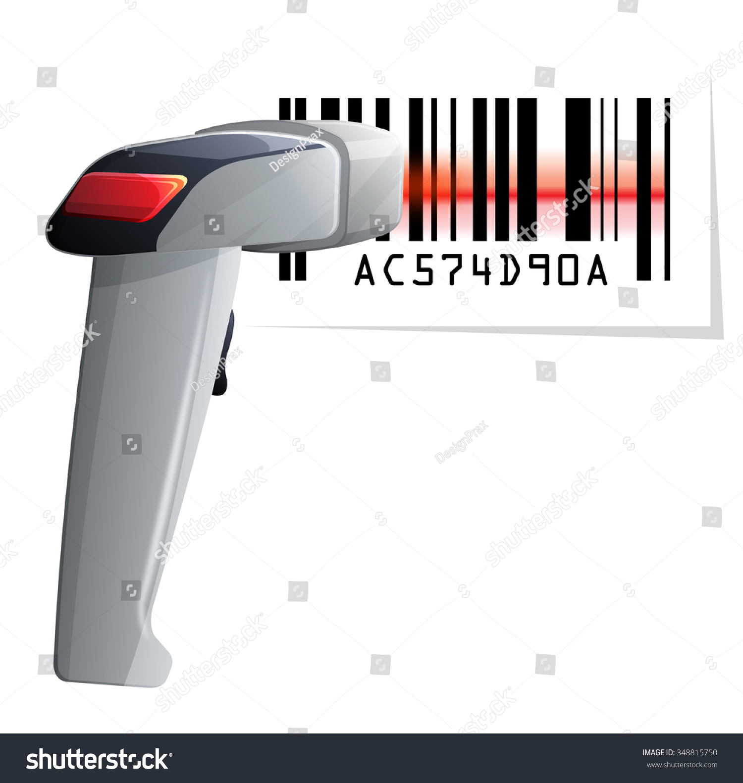 Barcode Scanner Illustration Stock Vector (Royalty Free) 348815750