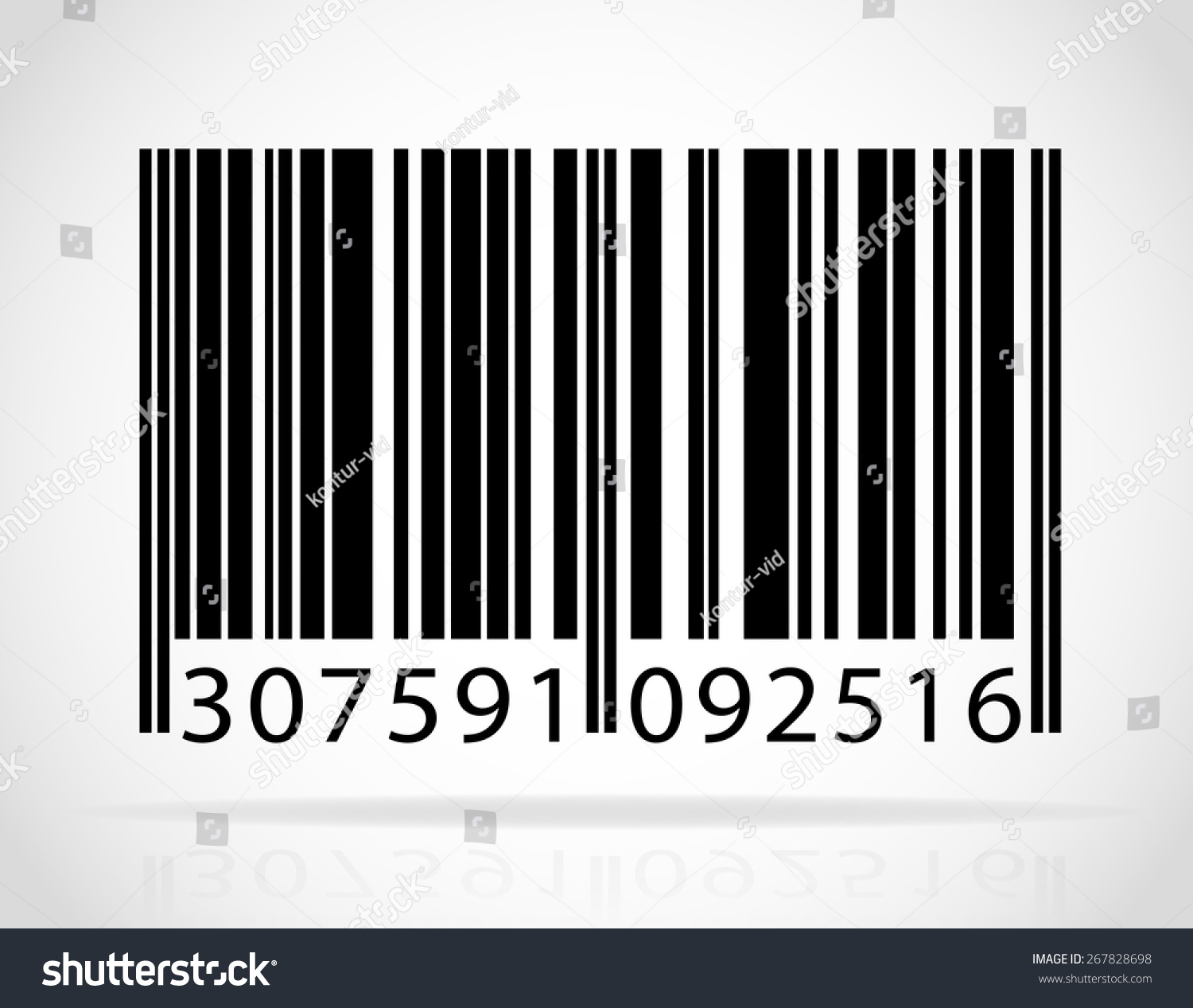 Barcode Vector Illustration Isolated On White Stock Vector (Royalty