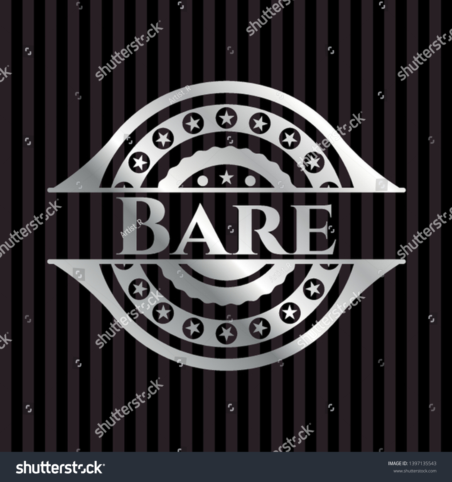 Bare Silver Badge Vector Illustration Mosaic Stock Vector (Royalty Free ...