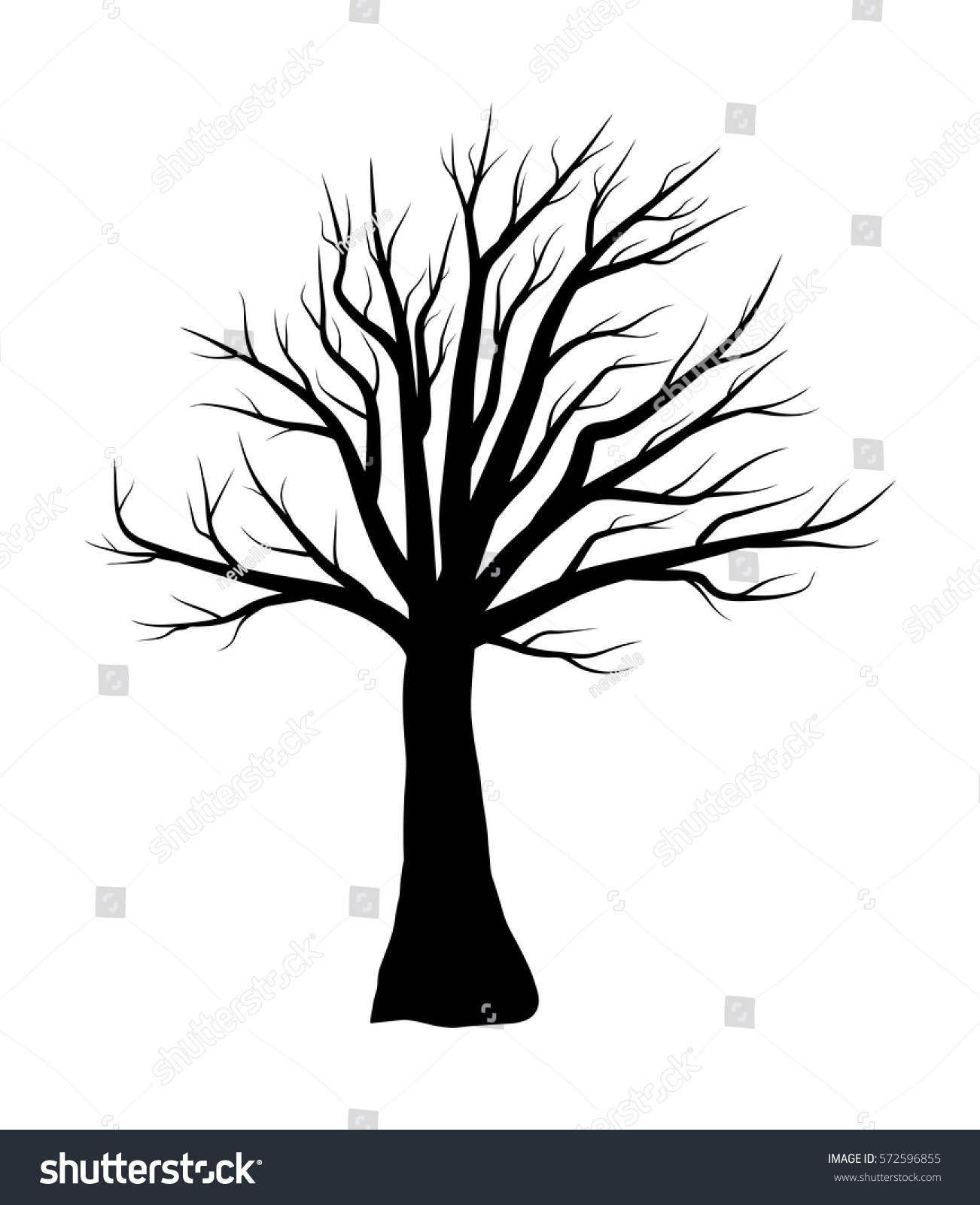 Bare Tree Vector Symbol Icon Design Stock Vector (Royalty Free ...