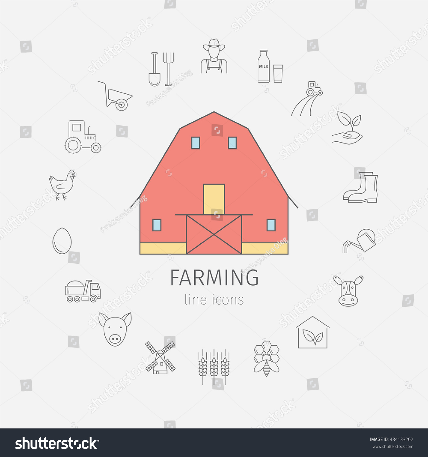 Barn Shack Shed Farmhouse Outbuilding Stable Stock Vector Royalty