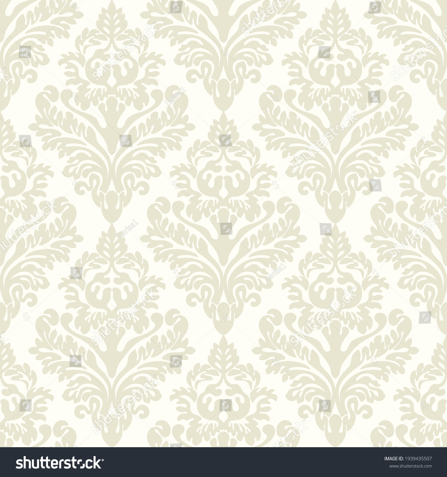 Baroque Wallpaper Seamless Vector Background Ornate Stock Vector ...