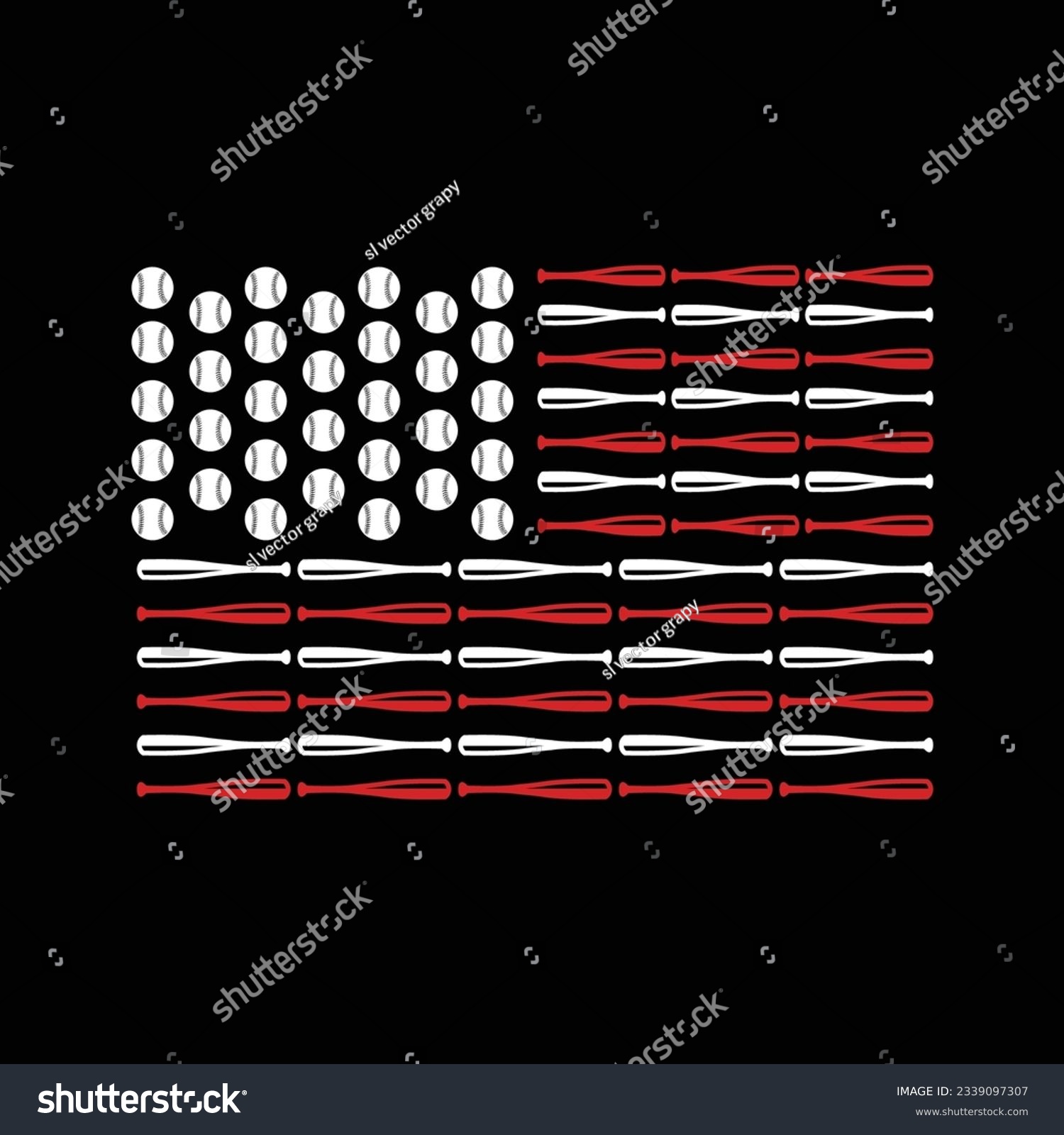 SVG of Baseball American Flag Shirt, USA Flag Vector, Baseball USA Flag, Baseball Vector svg