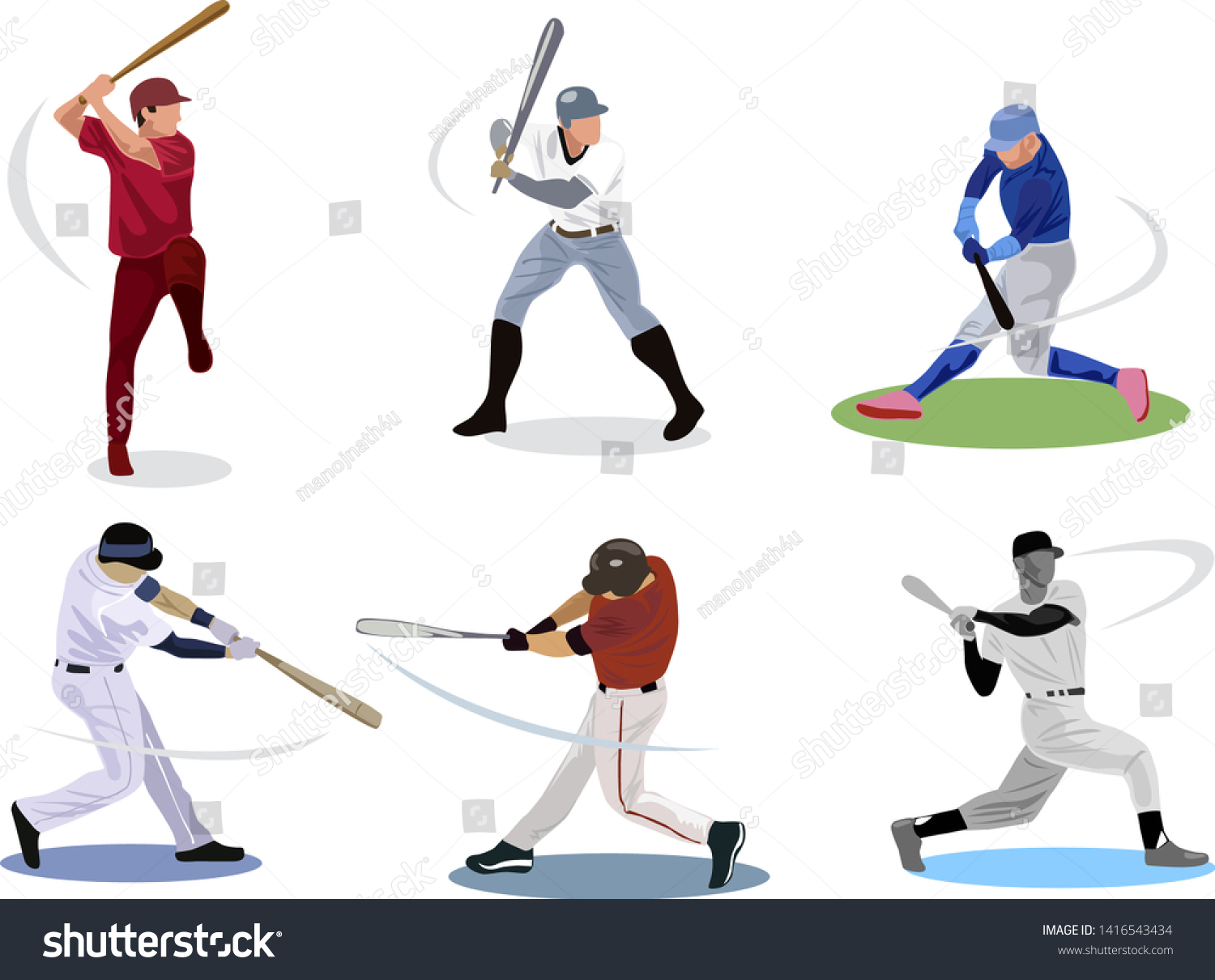 SVG of Baseball batsmen vector illustrations for editorials and sports news sections svg