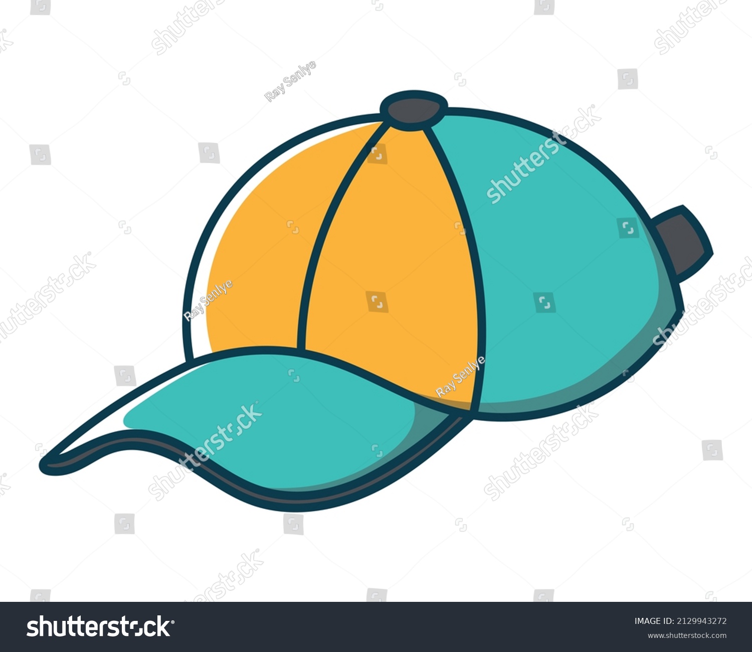 Baseball Cap Doodle Vector Illustration Isolated Stock Vector (Royalty ...