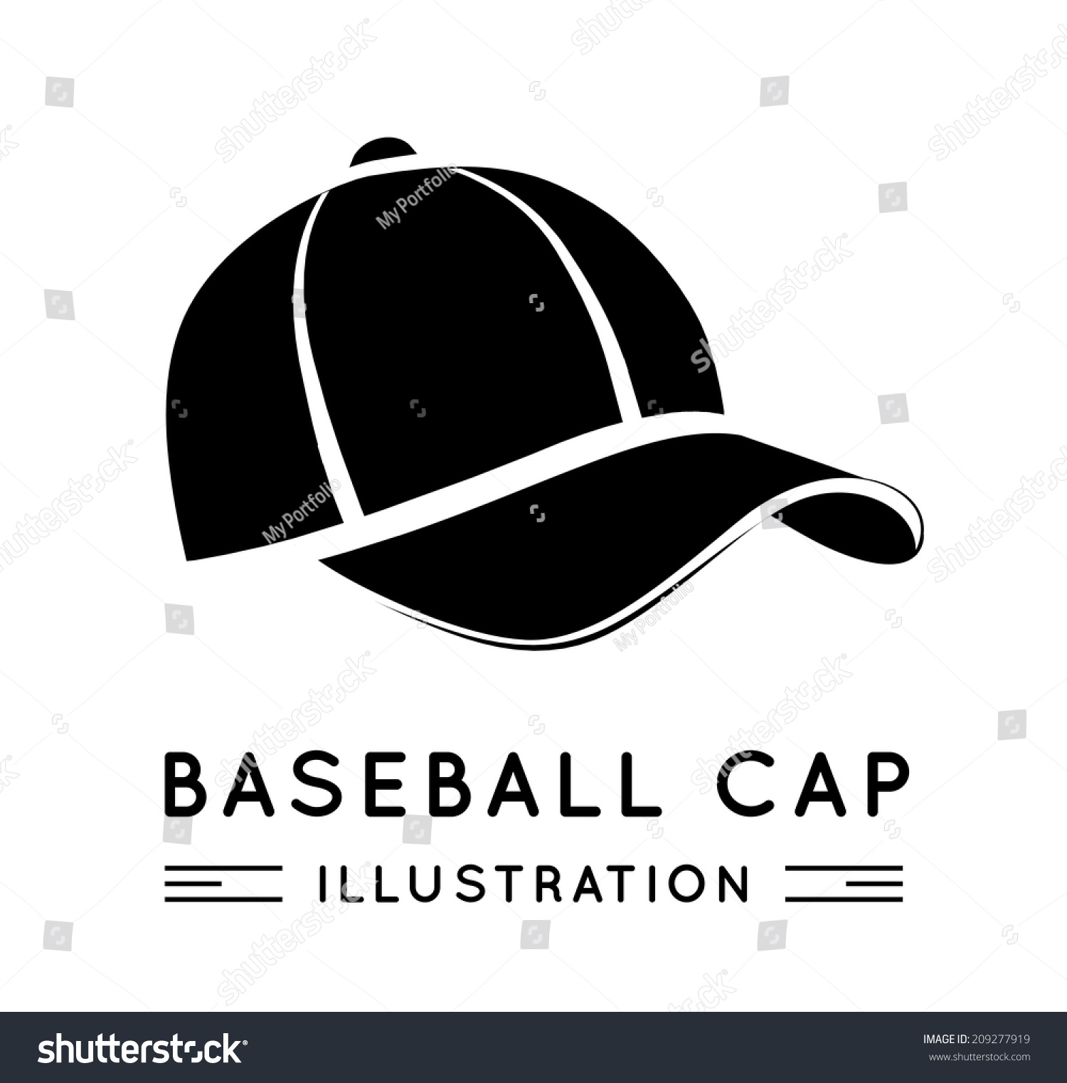 Baseball Cap Flat Style Vector Illustration Stock Vector (Royalty Free ...