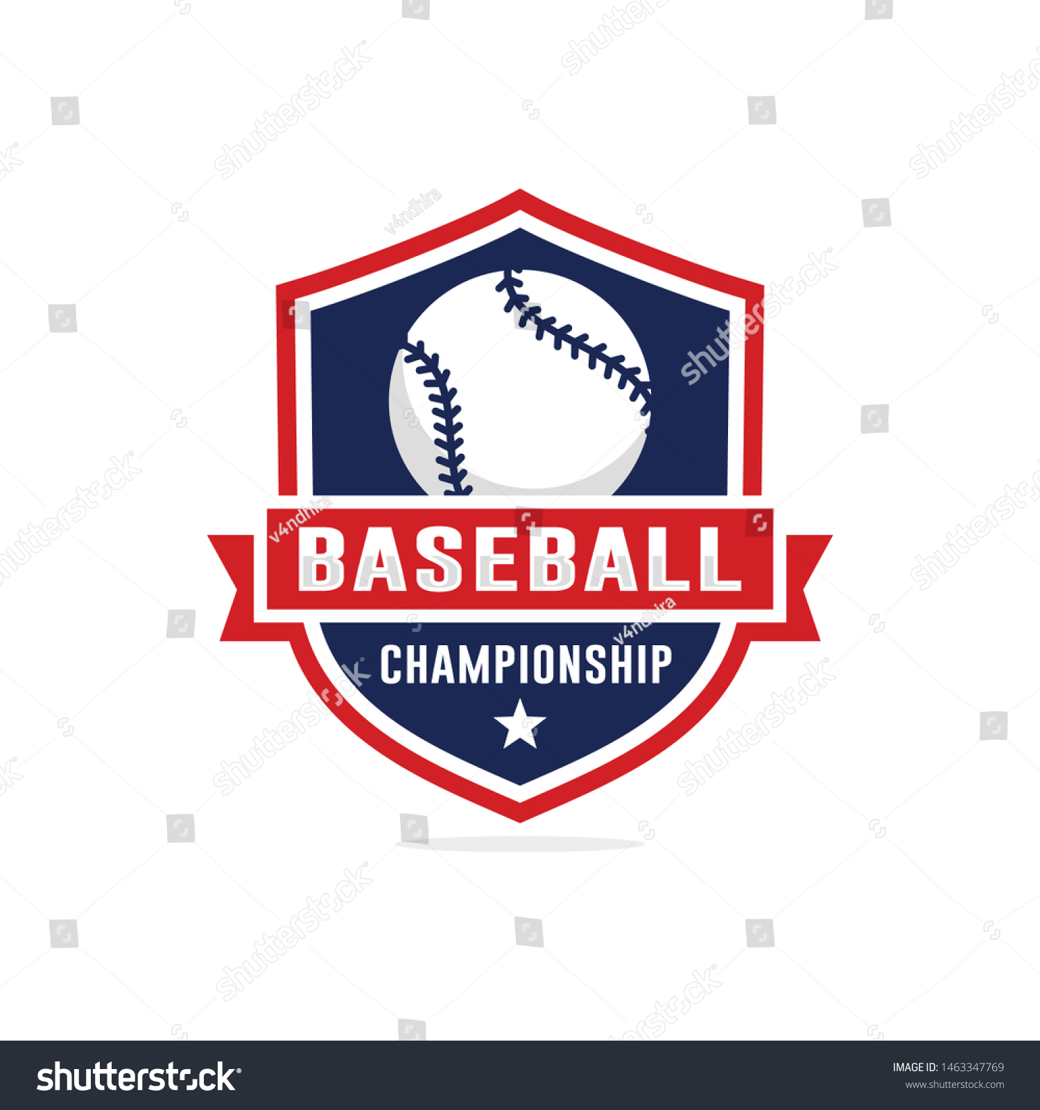 Baseball Championship Logo Design Vector Stock Vector (Royalty Free ...