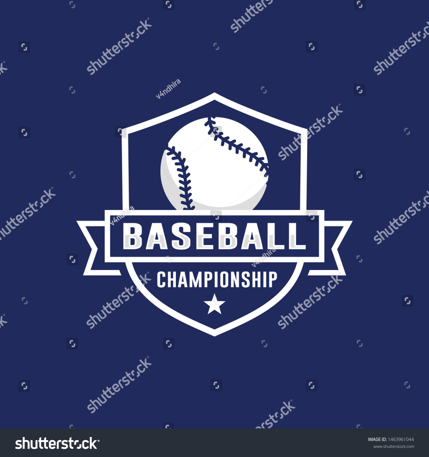 Baseball Championship Logo Design Vector Stock Vector (Royalty Free ...