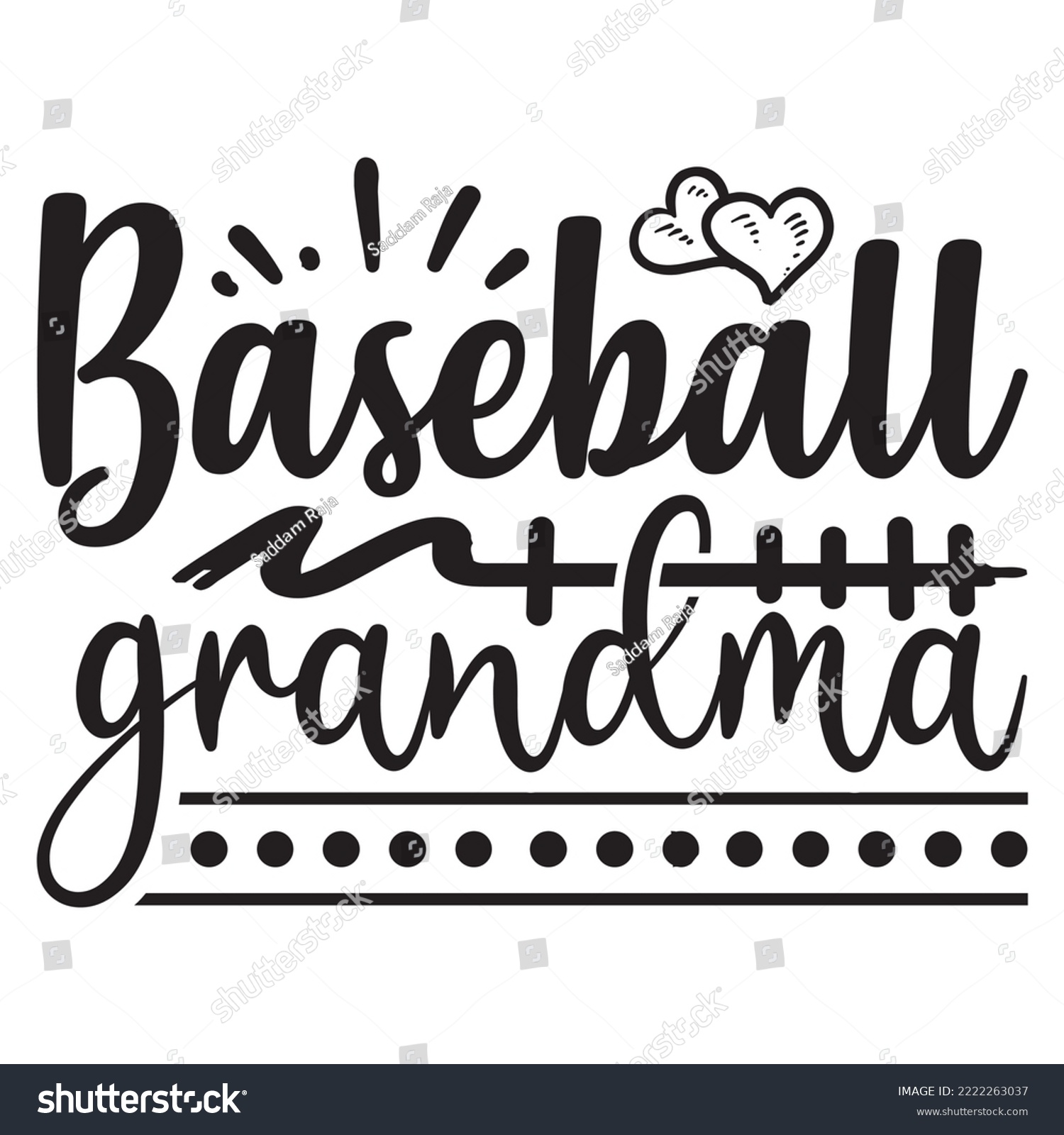 SVG of Baseball grandma. Good for t shirt print, poster, home decor, and gift design. svg