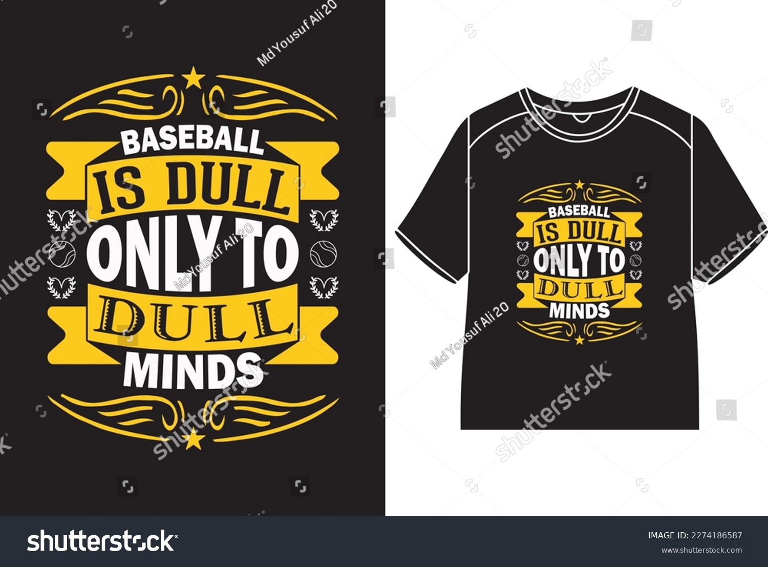 SVG of Baseball is dull only to dull minds T-Shirt Design svg