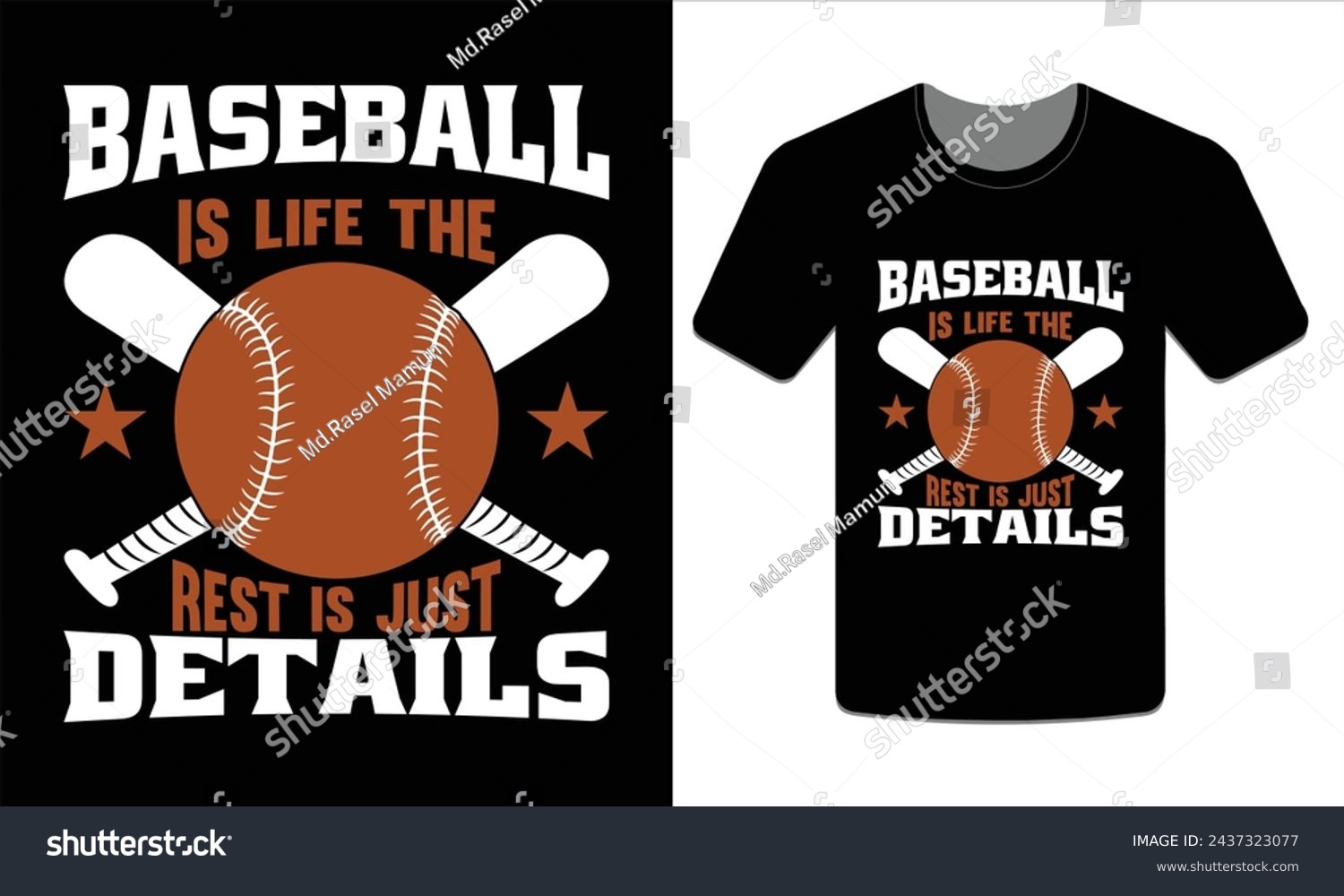 SVG of Baseball is life rest is just details Baseball t-shirt Vector Art svg