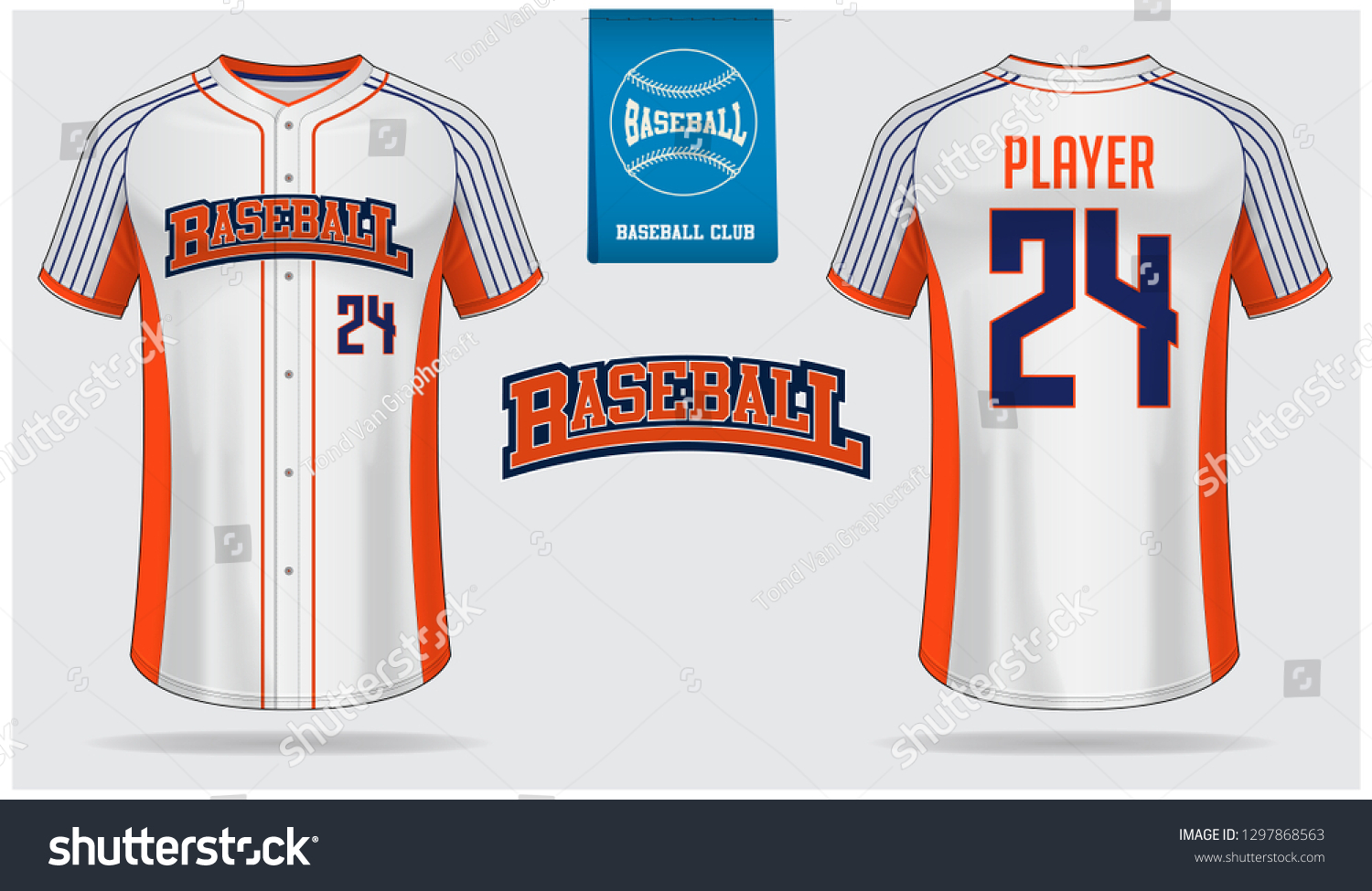 Baseball Jersey Raglan Tshirt Sport Template Stock Vector (Royalty Free ...