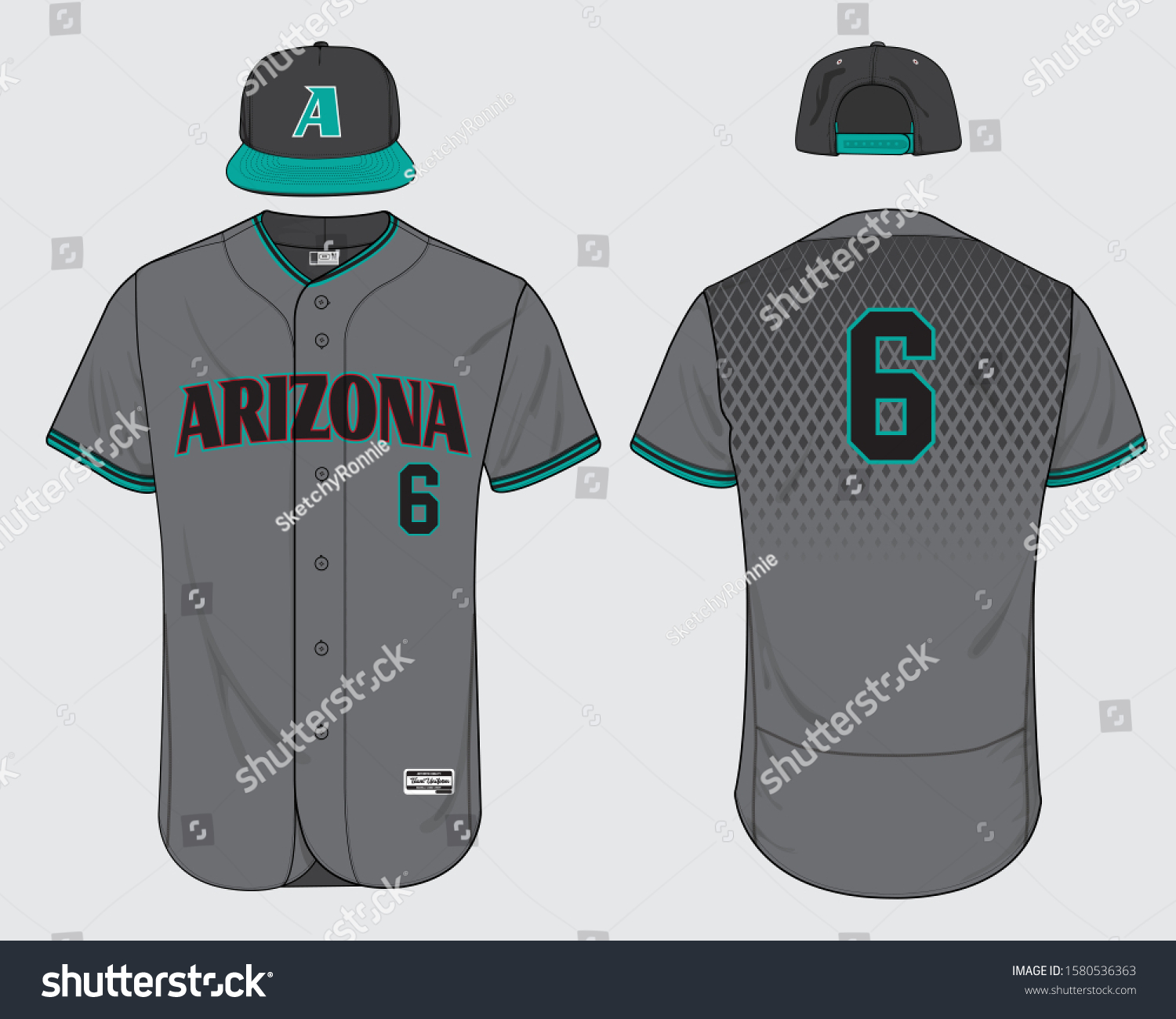 Baseball Jersey Uniform Template Mockup Vector Stock Vector (Royalty