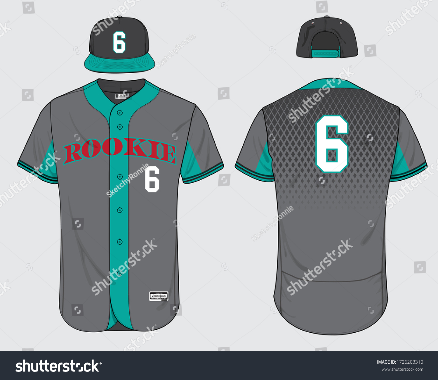 Baseball Jersey Uniform Template Mockup Vector Stock Vector (Royalty