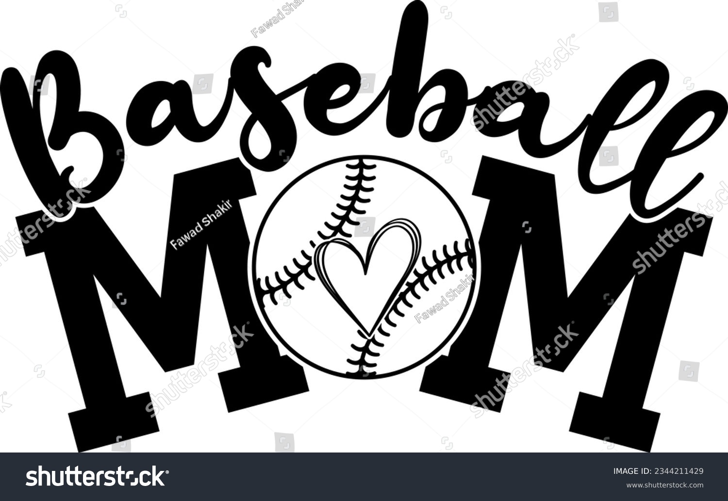 SVG of Baseball MOM Digital EPs Vector graphics File svg