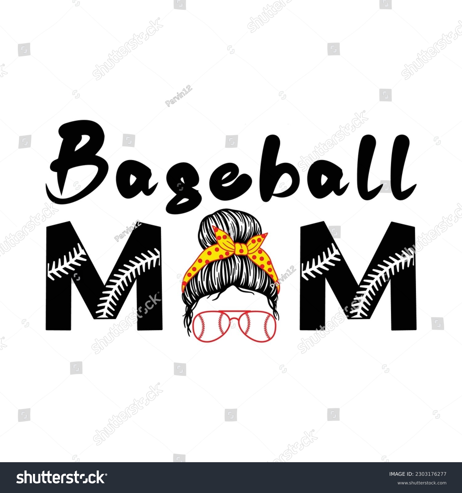 SVG of Baseball Mom SVG, Mom SVG,  svg