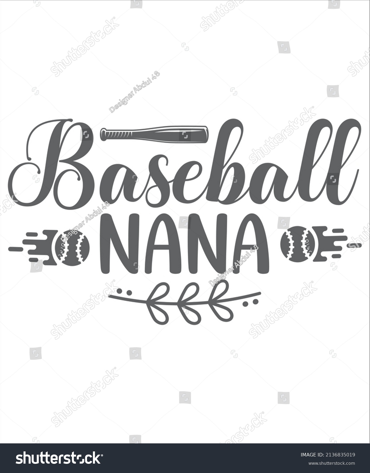 SVG of Baseball Nana Svg T Shirt Design svg