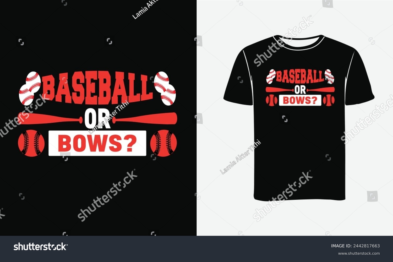 SVG of Baseball or Bows Custom Vector And Illustration . Baseball t-shirt Design Tamplate -Print , Poster , Sticer svg
