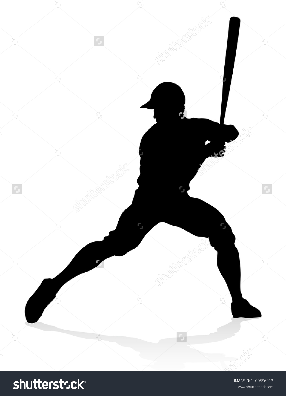 25 Baseball players siloette Images, Stock Photos & Vectors | Shutterstock