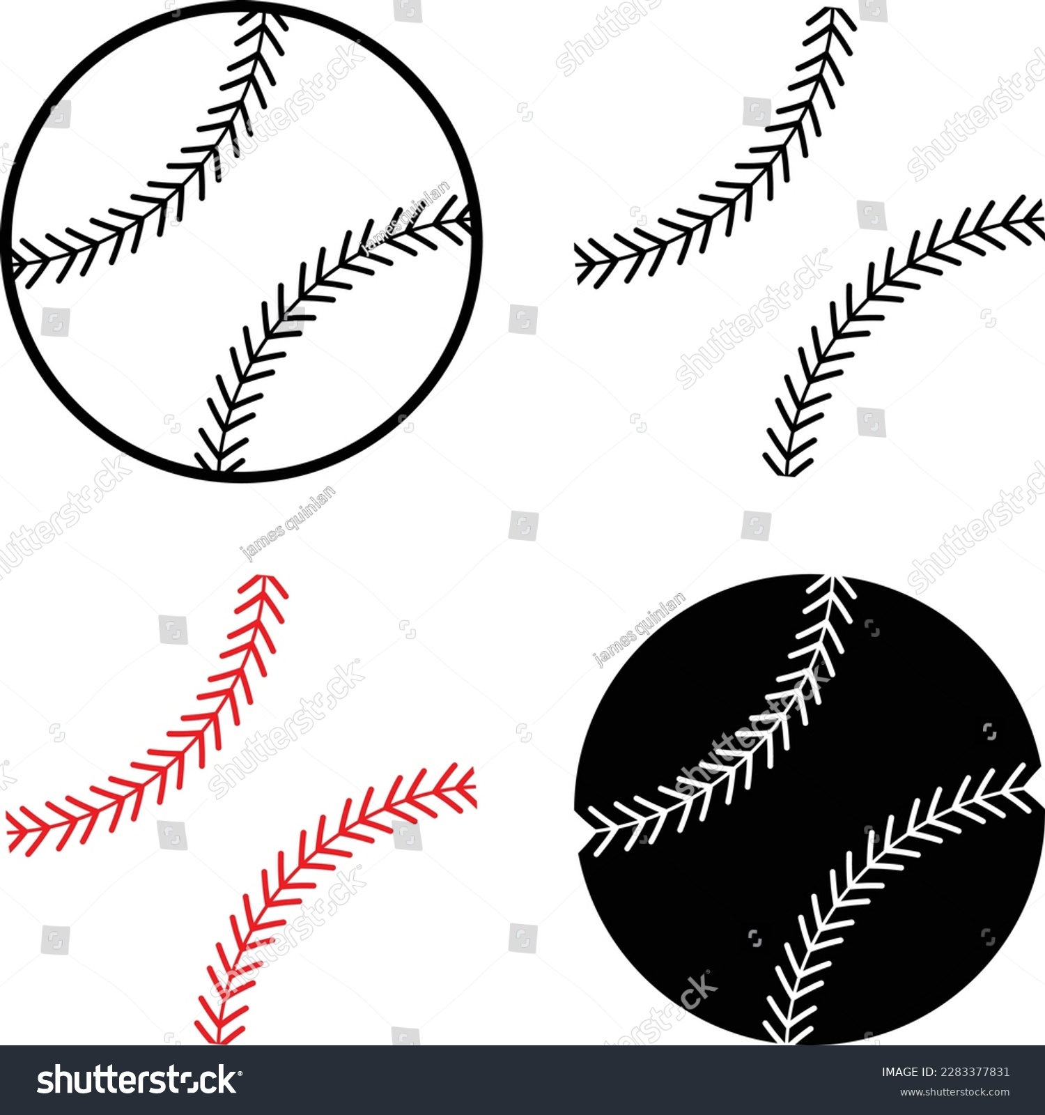 SVG of Baseball svg vector illustration in four styles. svg