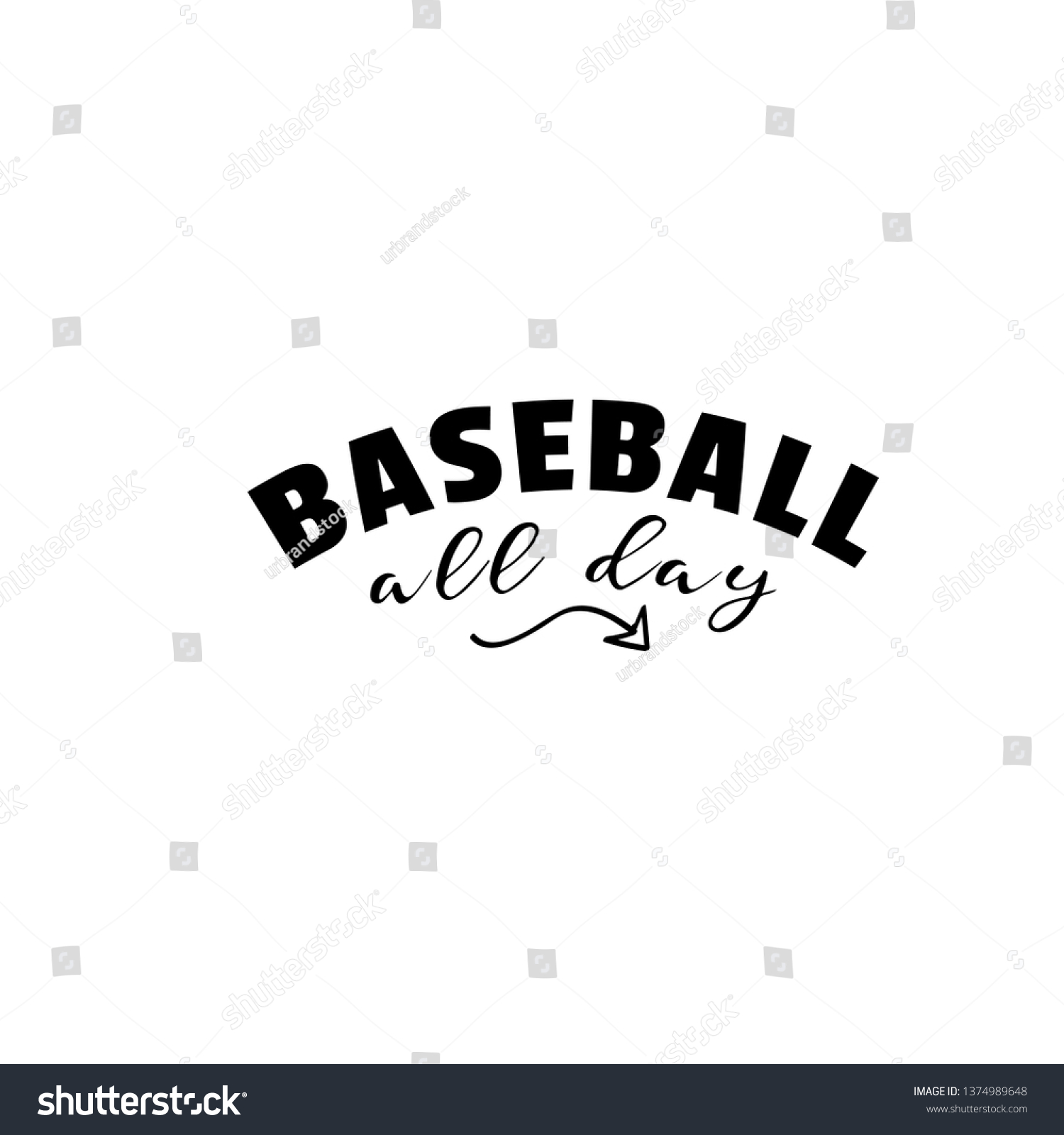 SVG of Baseball typography design template svg